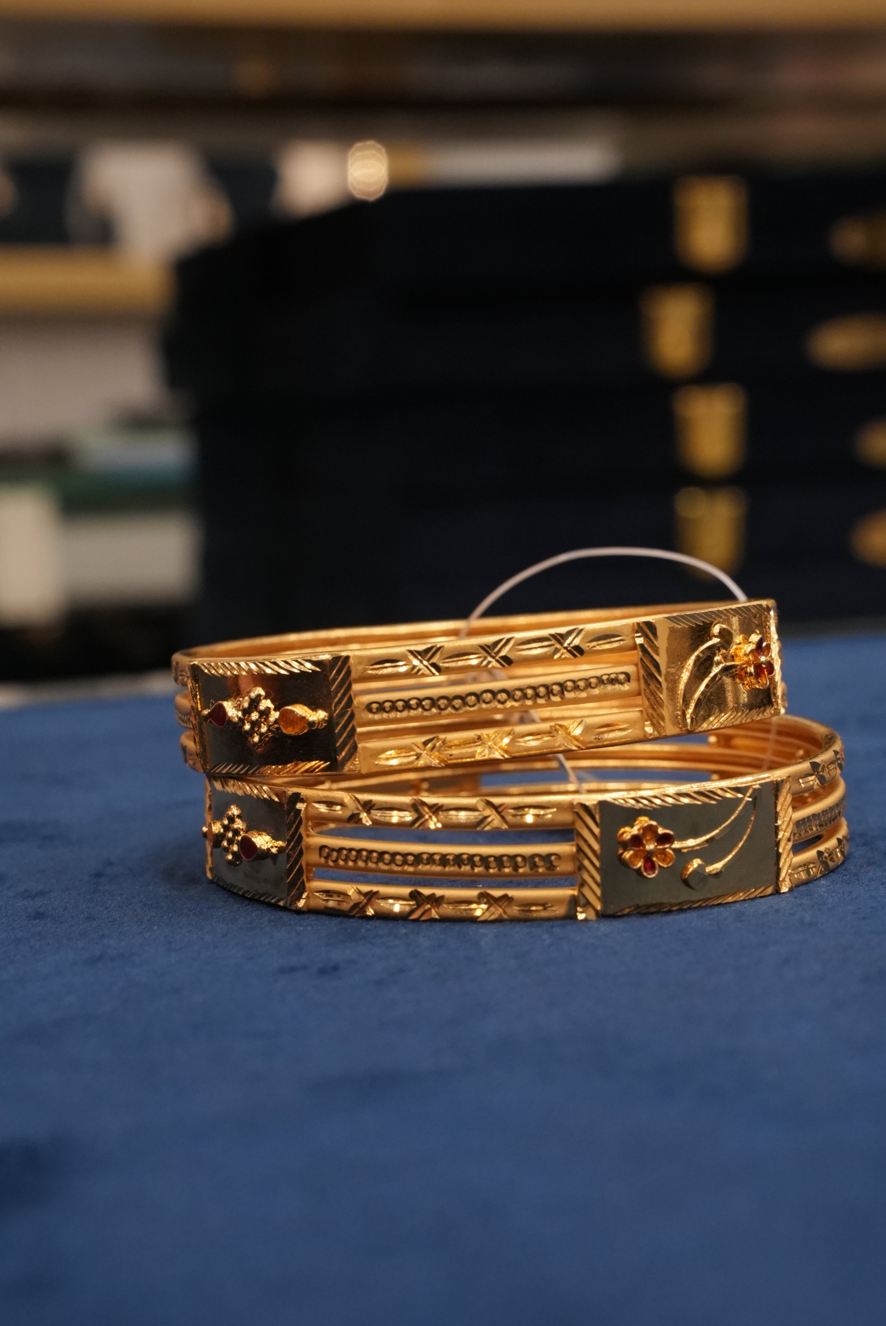 Amruta, Bangles & Kadas, Gold Patra demi-fine jewellery, Size 2.8, SKU BK_L_47 image 2