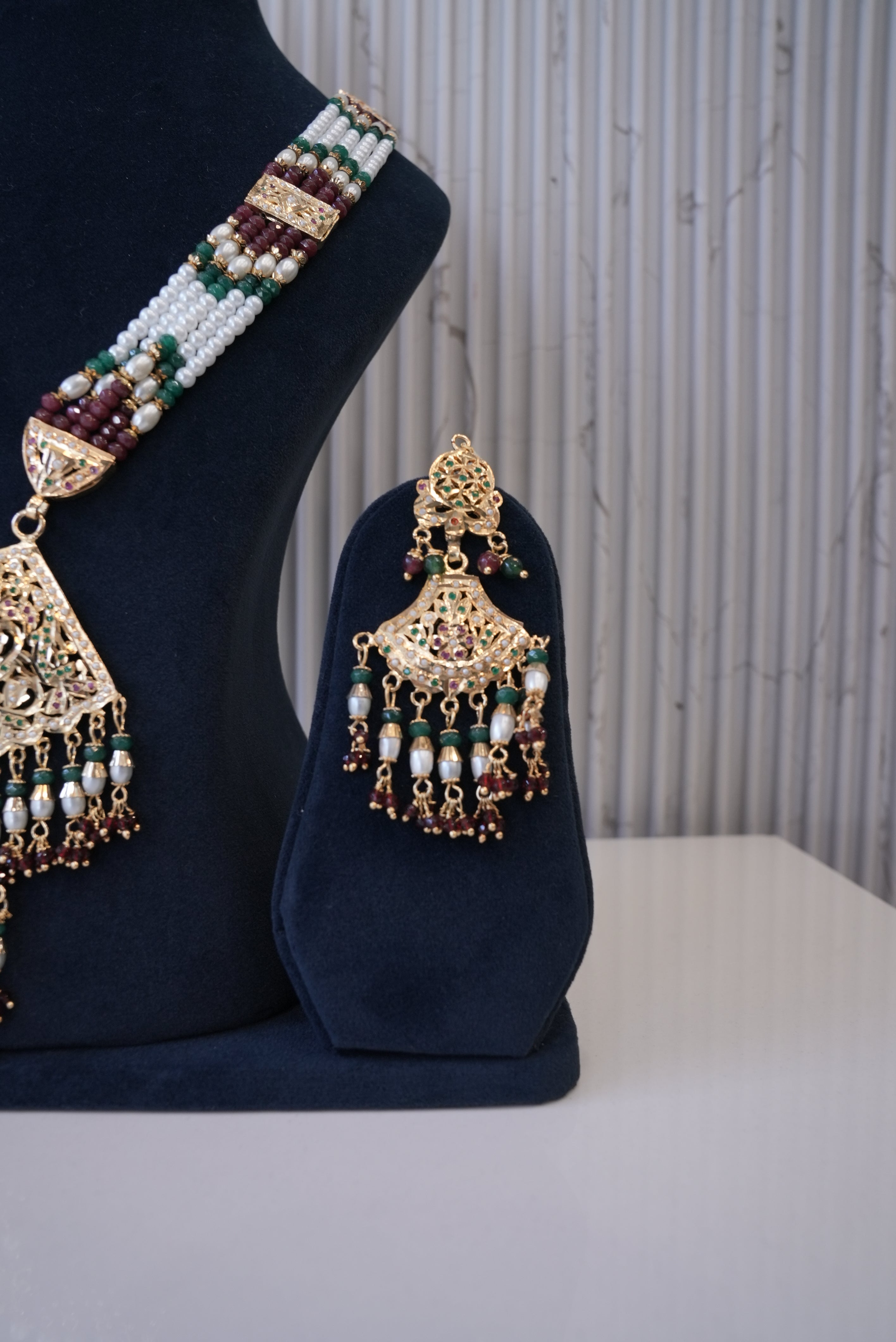 Mughal Muse, Necklace, Gold Patra demi-fine jewellery, SKU N_JS_1 image 2