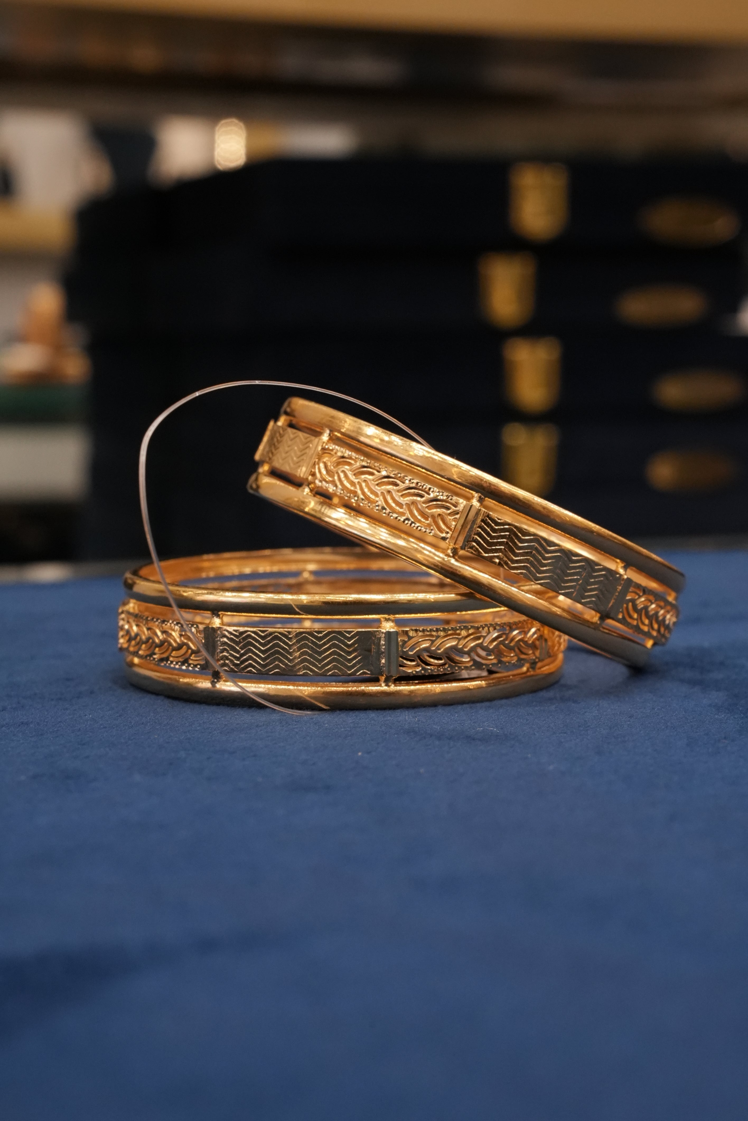Kalyani Kada, Bangles & Kadas, Gold Patra demi-fine jewellery, Size 2.8, SKU BK_L_44 image 1