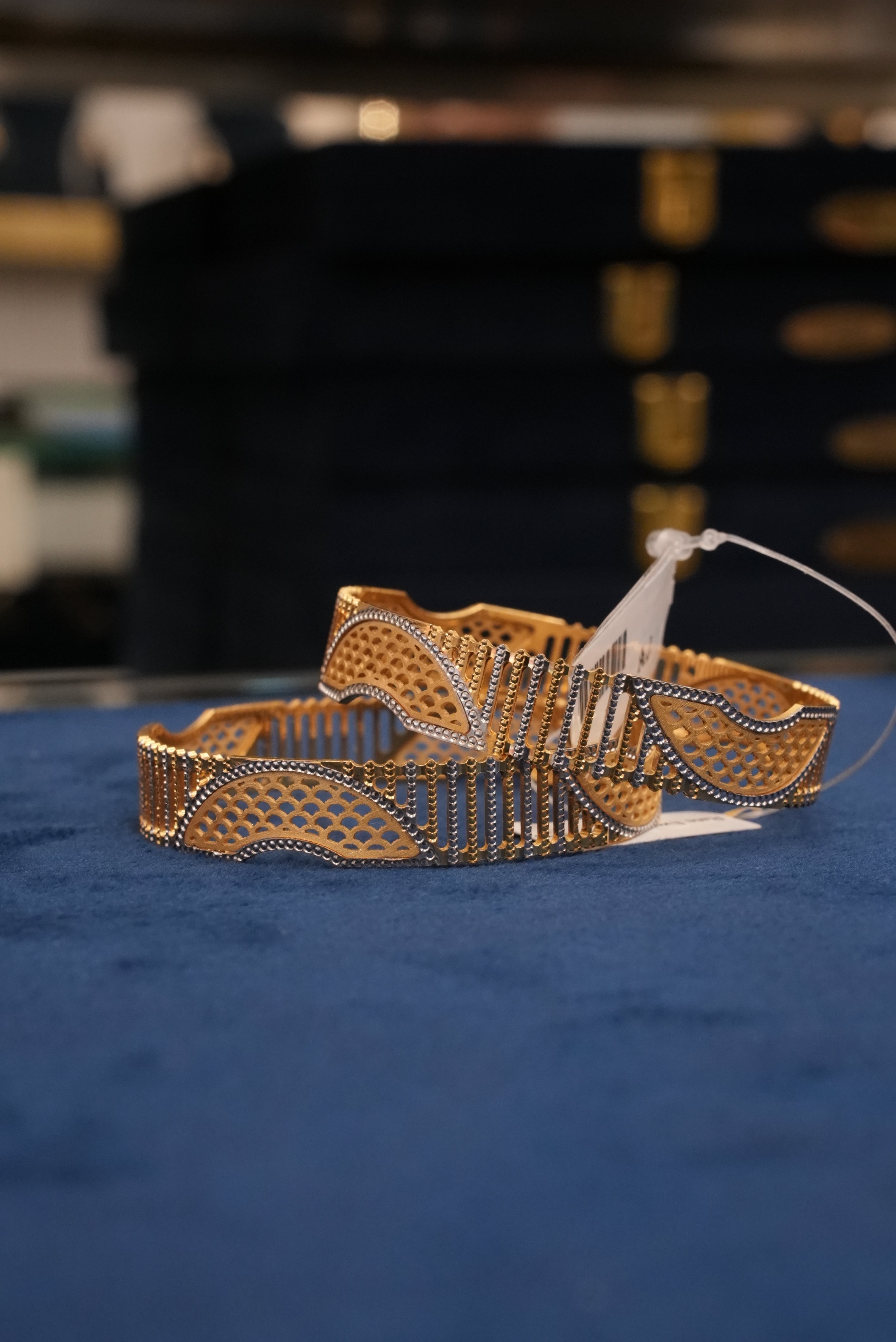 Enchanted Ray, Bangles & Kadas, Gold Patra demi-fine jewellery, Size 2.4, SKU BK_L_81 image 2