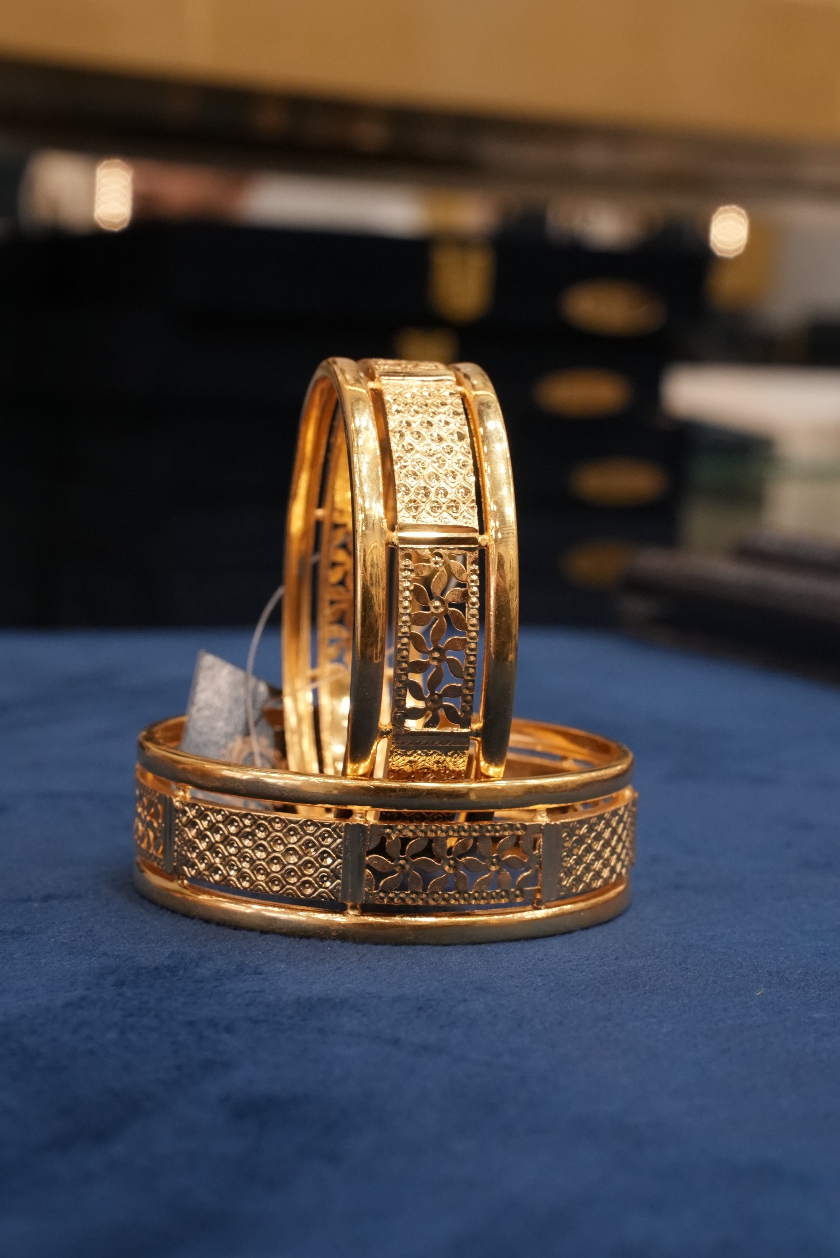Velisse, Bangles & Kadas, Gold Patra demi-fine jewellery, Size 2.6, SKU BK_L_25 image 0