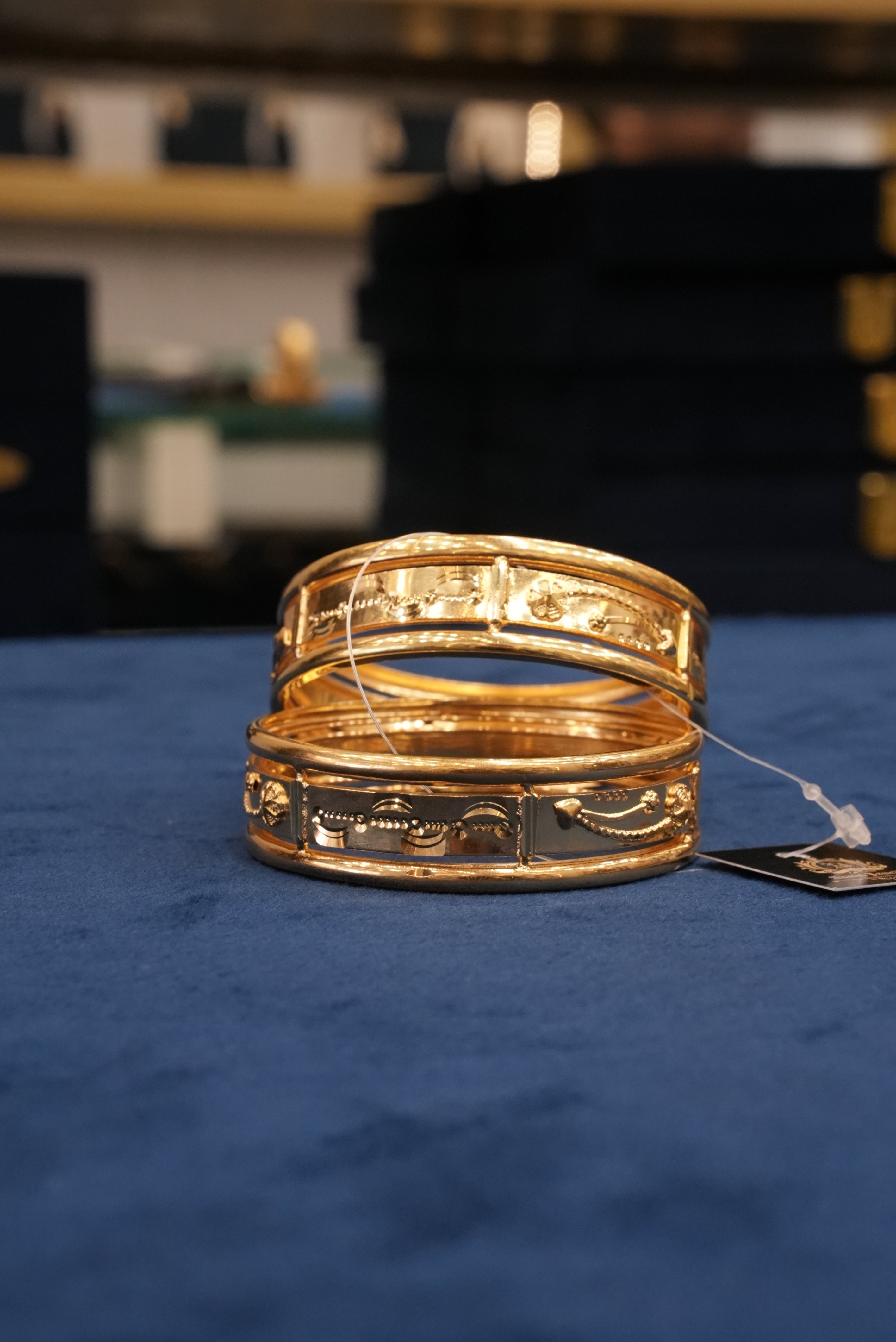 Mahira Crest, Bangles & Kadas, Gold Patra demi-fine jewellery, Size 2.4, SKU BK_L_12 image 2