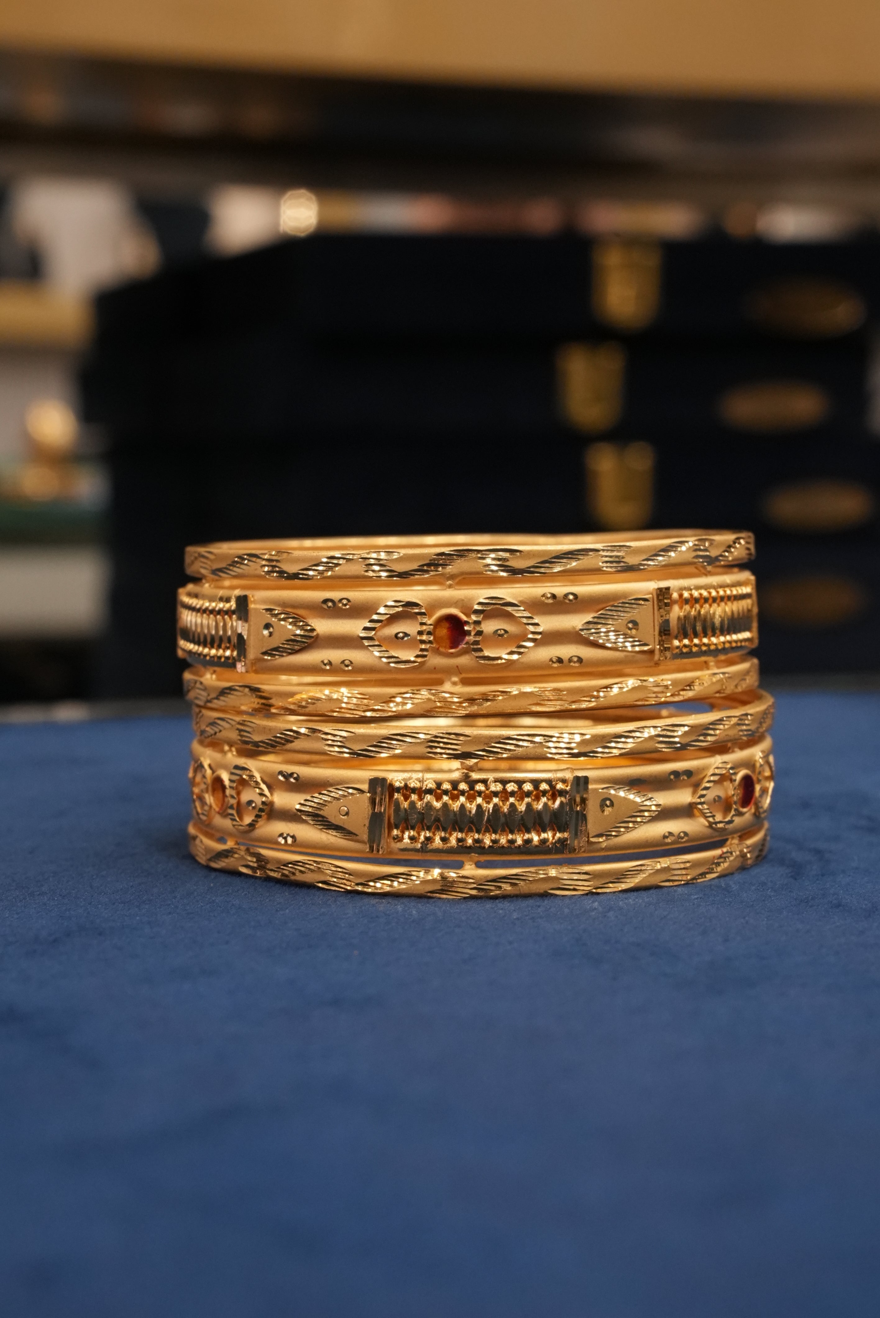 Gold Edit, Bangles & Kadas, Gold Patra demi-fine jewellery, Size 2.10, SKU BK_L_53 image 2