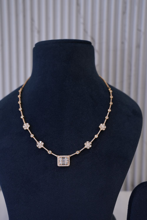 Crystal Bloom, Necklace, Gold Patra demi-fine jewellery, SKU N_D_11 image 1