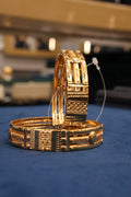Elira Gold, Bangles & Kadas, Gold Patra demi-fine jewellery, Size 2.4, SKU BK_L_4 image 0