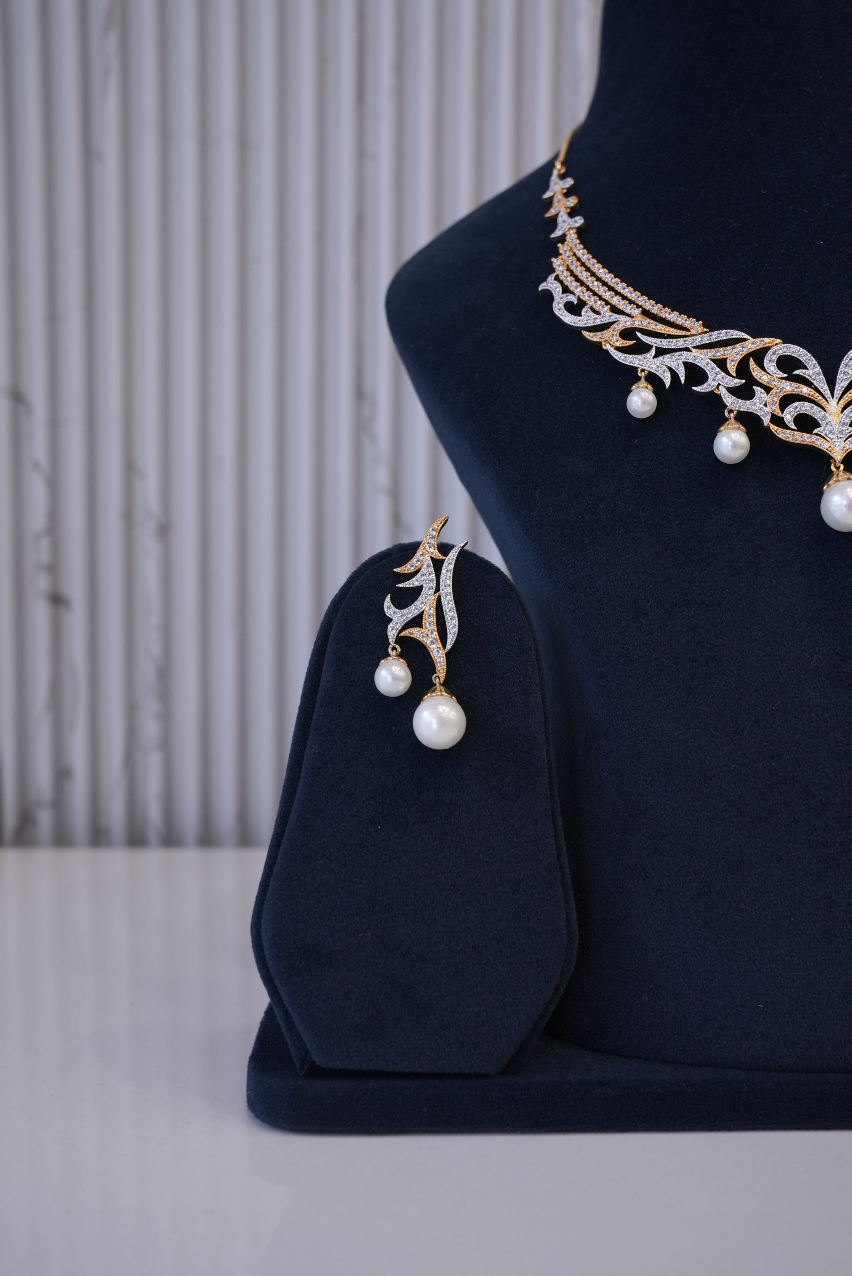 The Sleek Shine, Necklace, Gold Patra demi-fine jewellery, SKU N_D_18 image 2