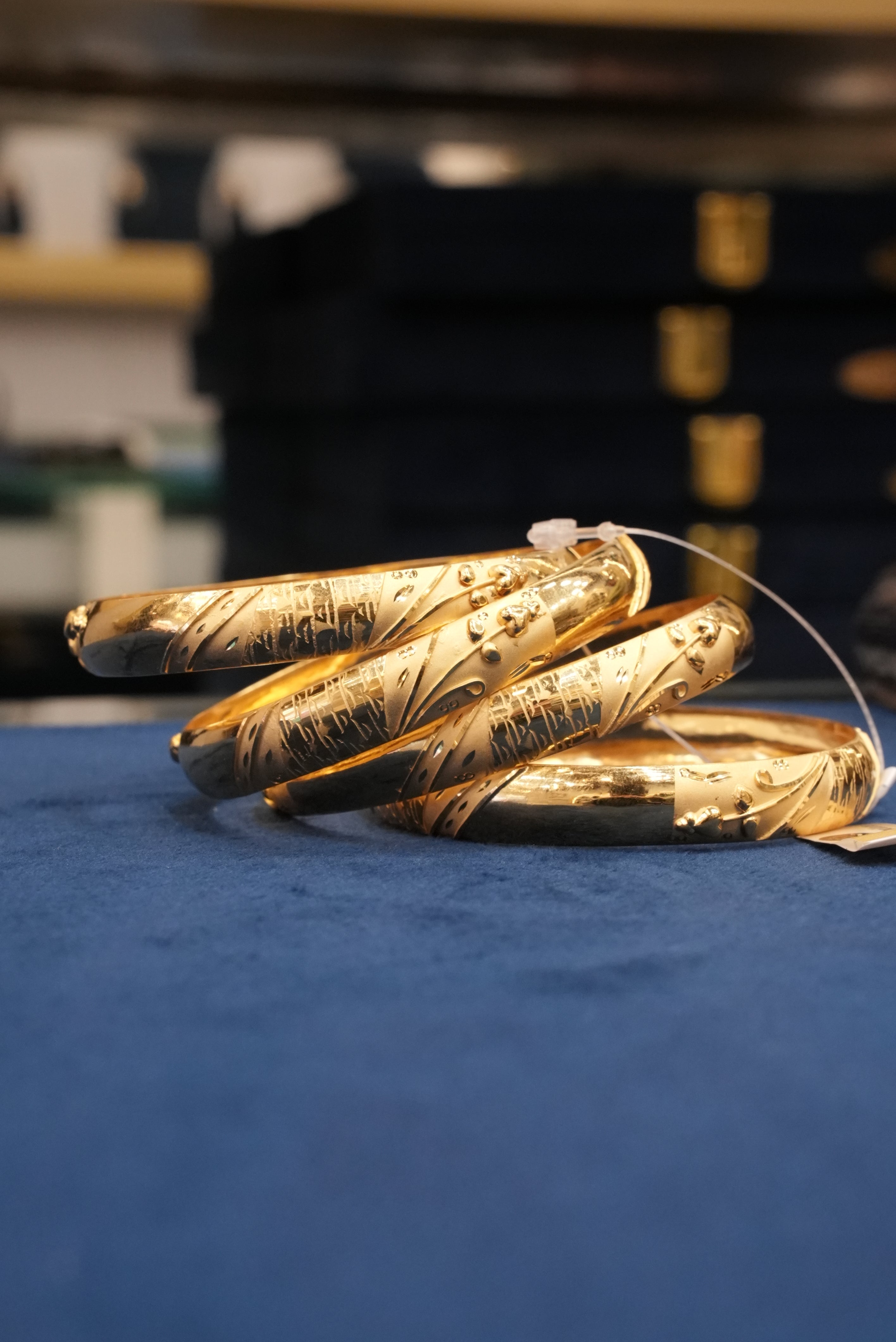 Majestic Bloom, Bangles & Kadas, Gold Patra demi-fine jewellery, Size 2.6, SKU BK_L_75 image 1
