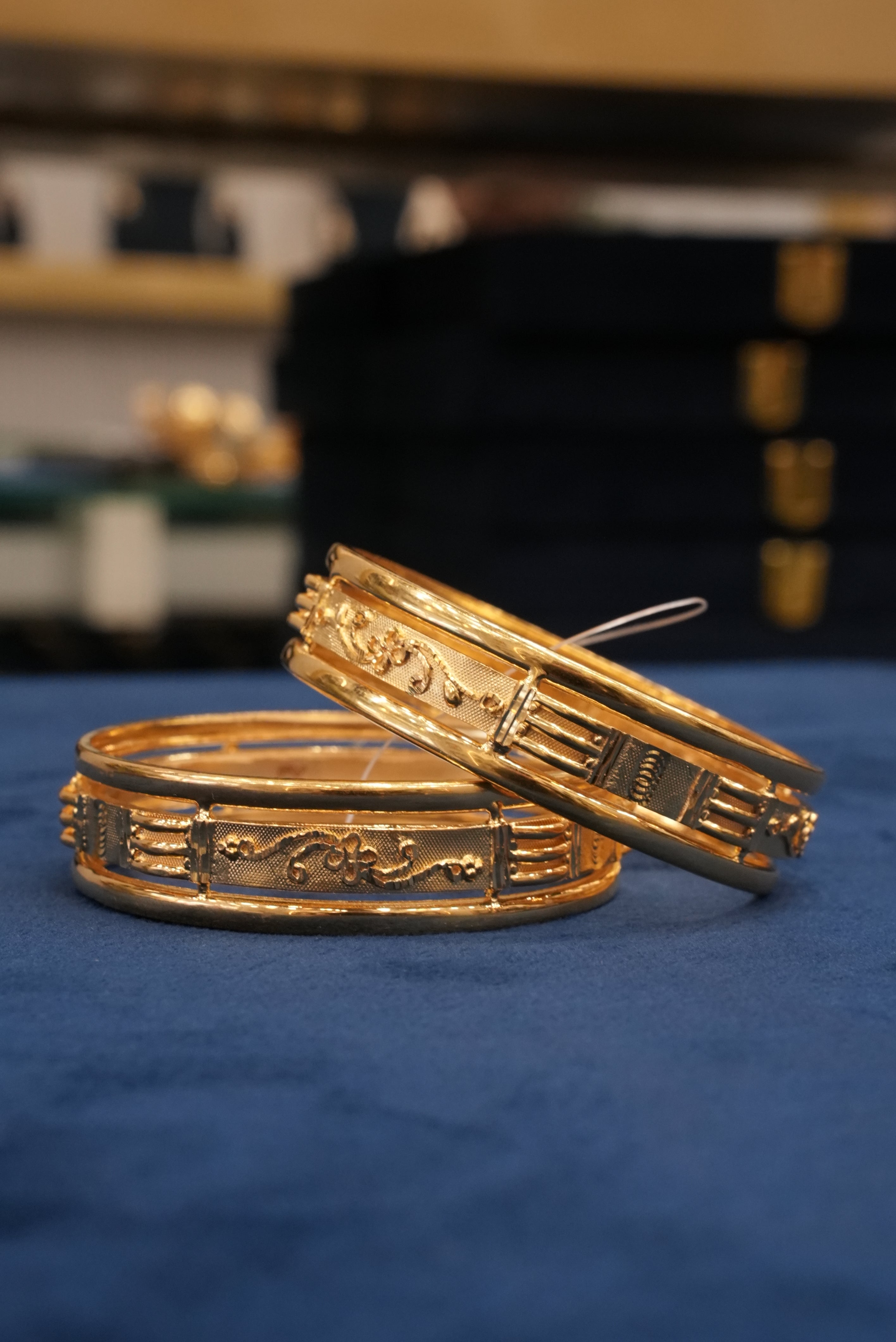 Kalaan, Bangles & Kadas, Gold Patra demi-fine jewellery, Size 2.6, SKU BK_L_31 image 1