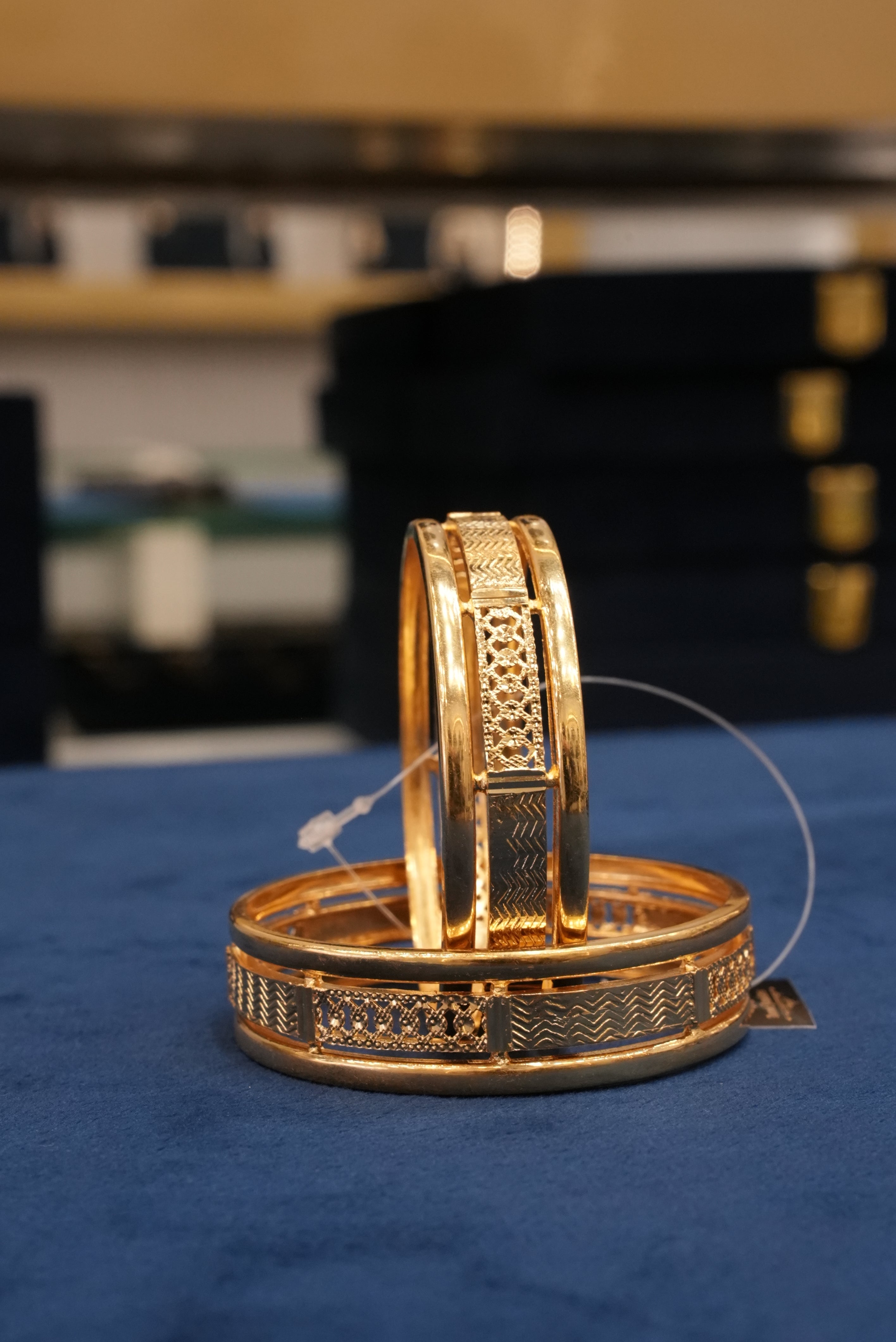 Shakti Kada, Bangles & Kadas, Gold Patra demi-fine jewellery, Size 2.6, SKU BK_L_36 image 0