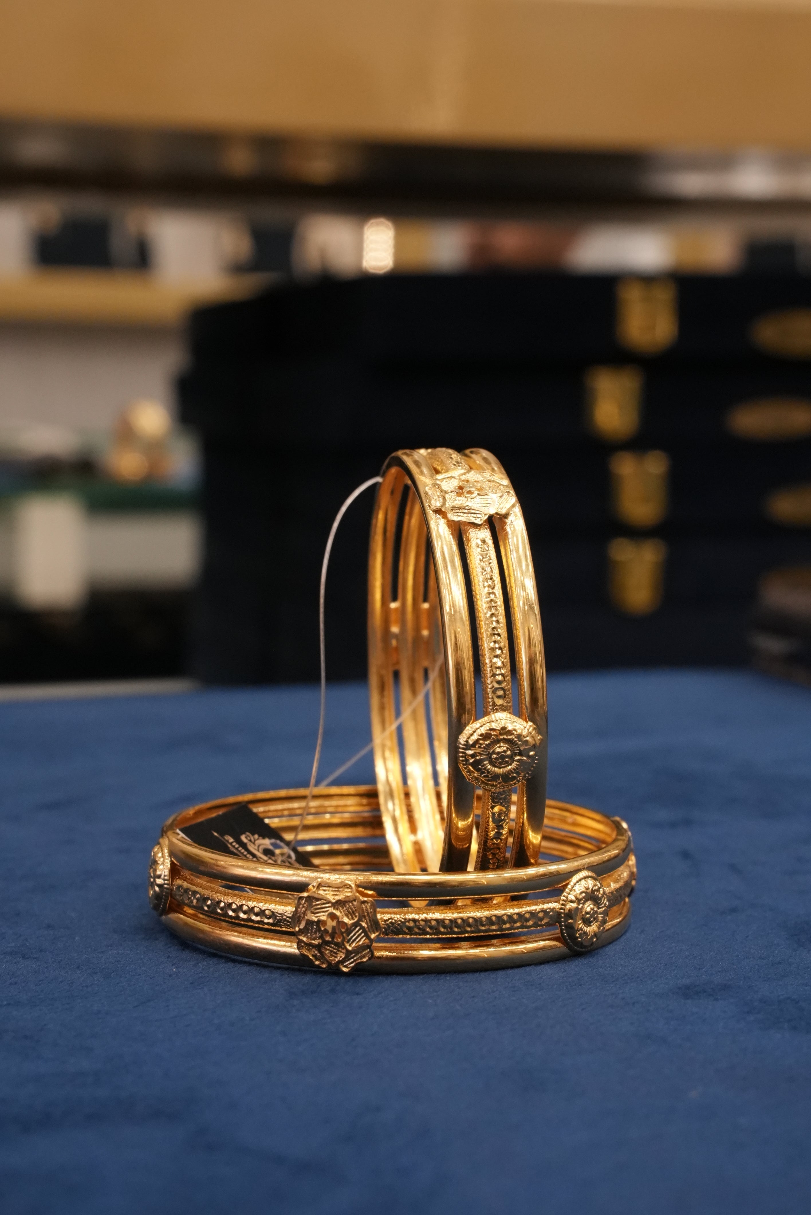 Anokhi Kala, Bangles & Kadas, Gold Patra demi-fine jewellery, Size 2.6, SKU BK_L_35 image 0