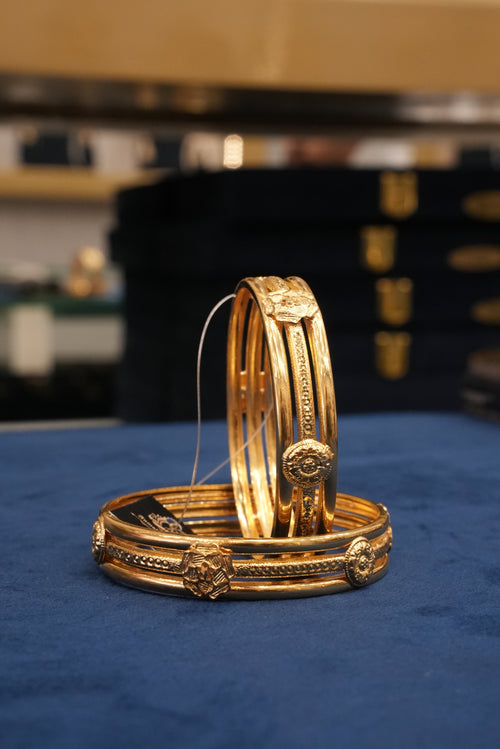 Anokhi Kala, Bangles & Kadas, Gold Patra demi-fine jewellery, Size 2.6, SKU BK_L_35 image 0