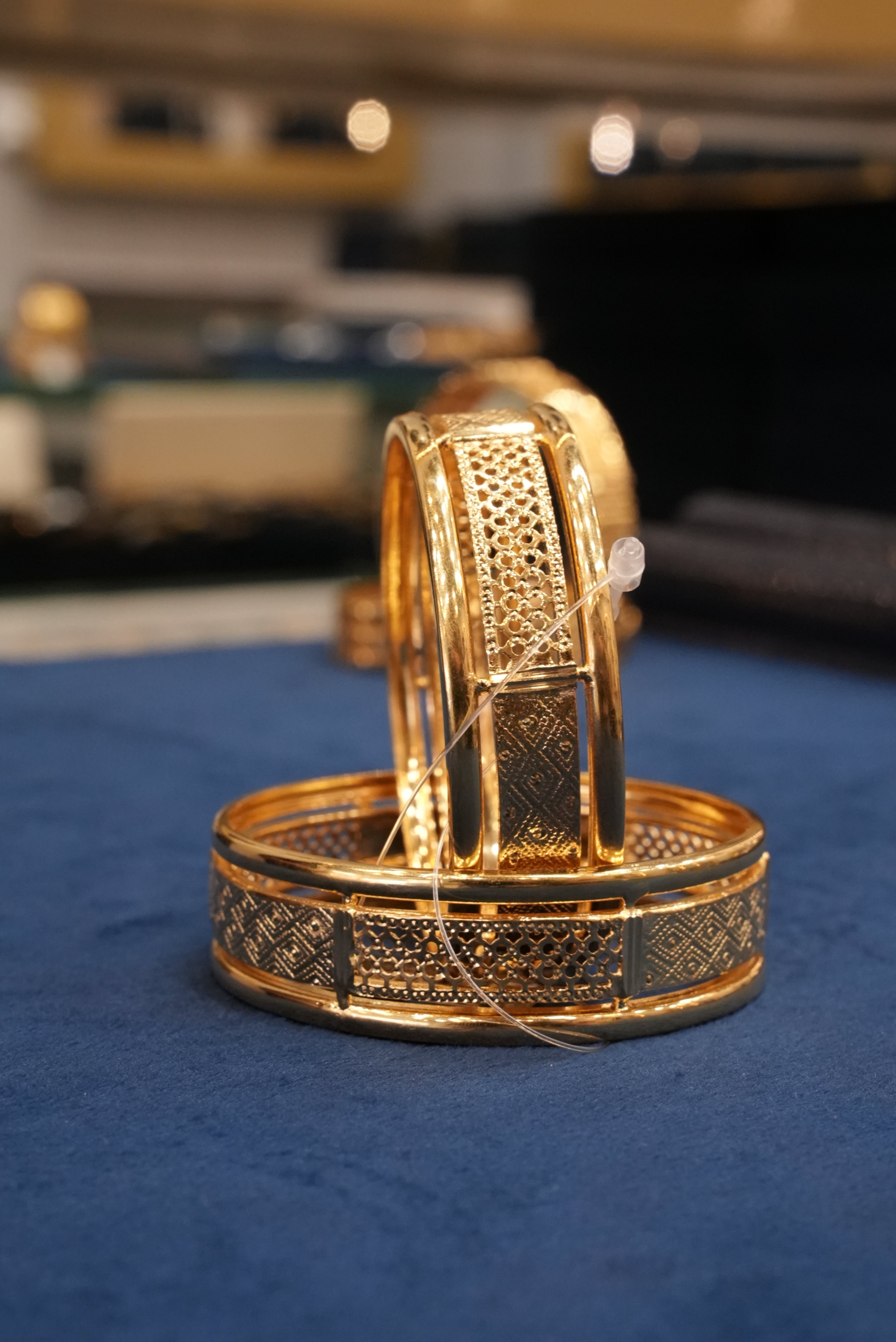 Noor Grace, Bangles & Kadas, Gold Patra demi-fine jewellery, Size 2.4, SKU BK_L_3 image 0
