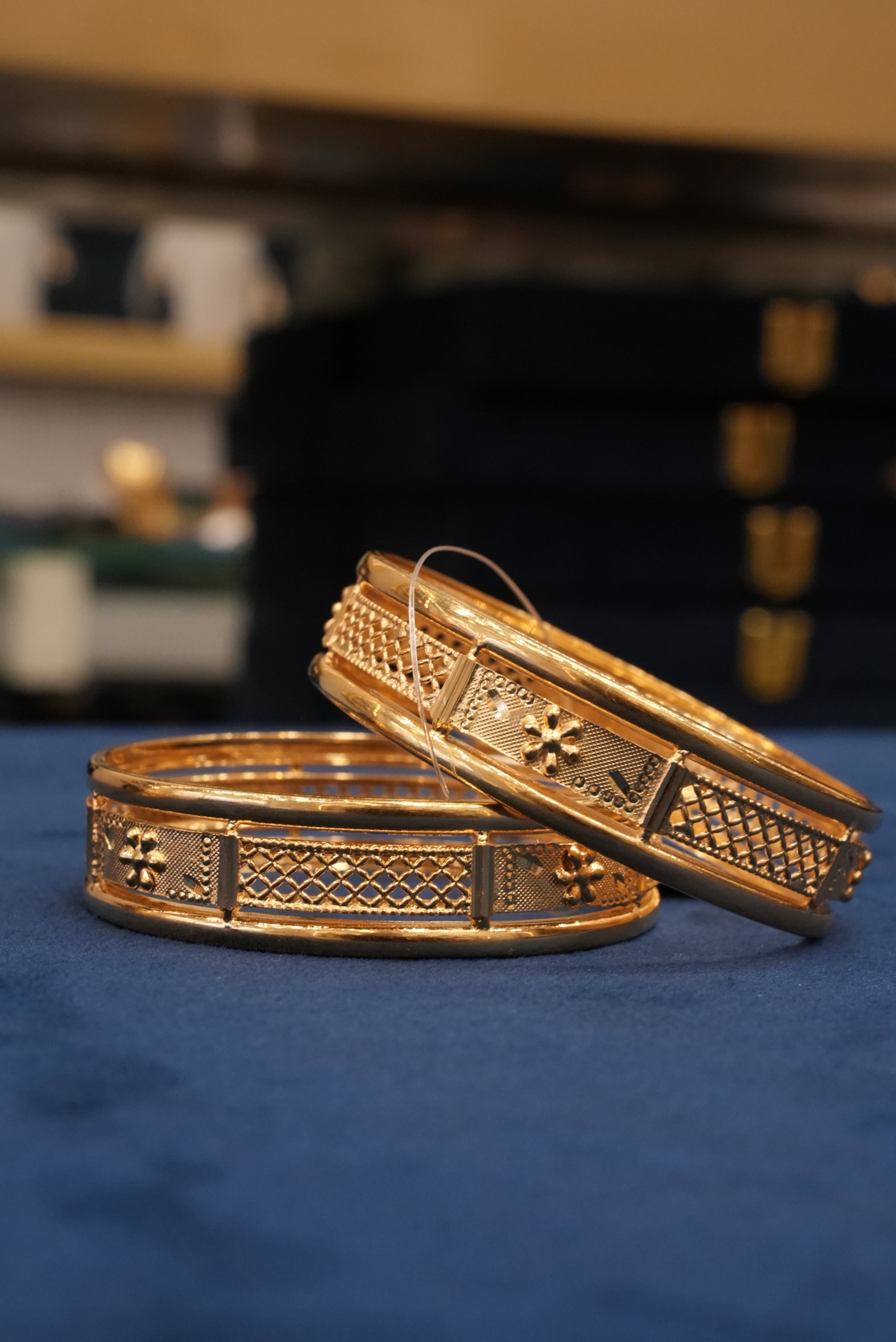 Abhira, Bangles & Kadas, Gold Patra demi-fine jewellery, Size 2.8, SKU BK_L_40 image 1