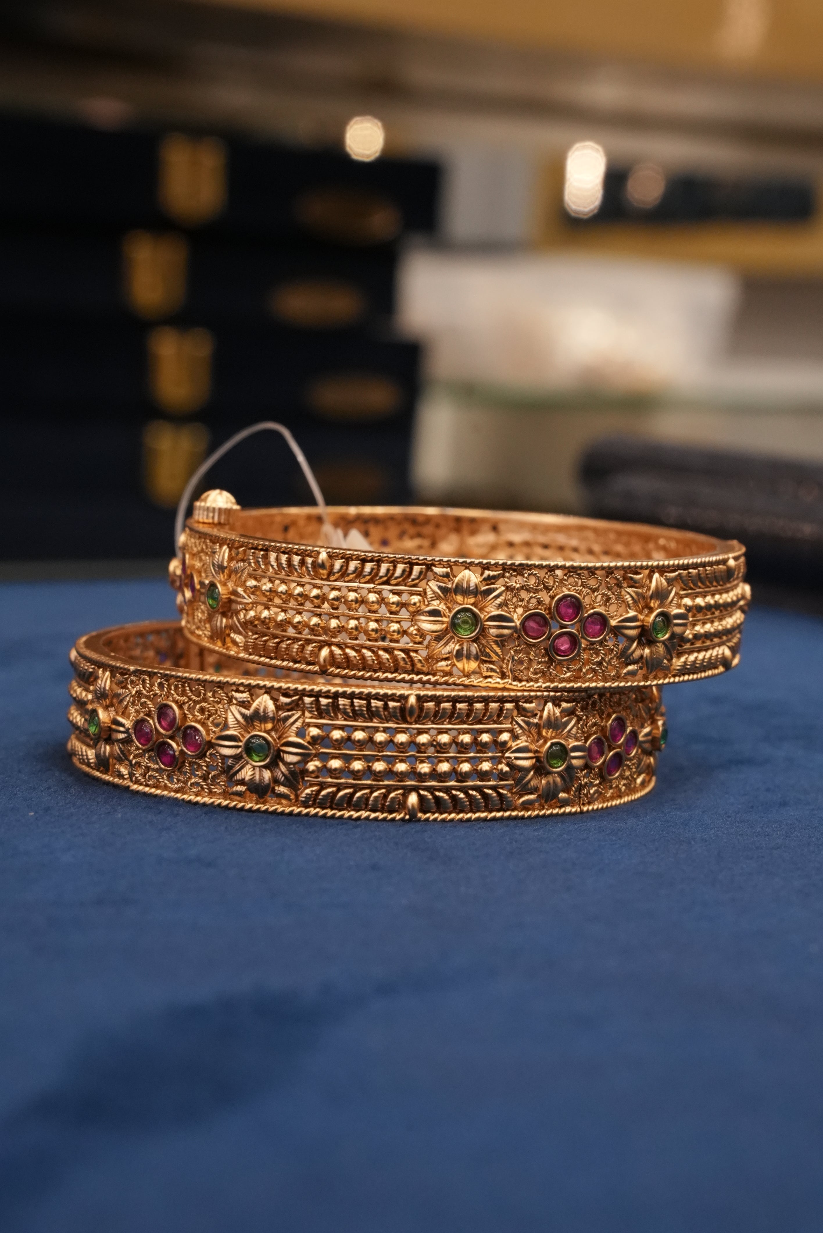 Ujjwala, Bangles & Kadas, Gold Patra demi-fine jewellery, Size 2.8, SKU BK_L_43 image 2