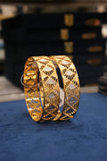 Exquisite Dawn, Bangles & Kadas, Gold Patra demi-fine jewellery, Size 2.6, SKU BK_L_78 image 0