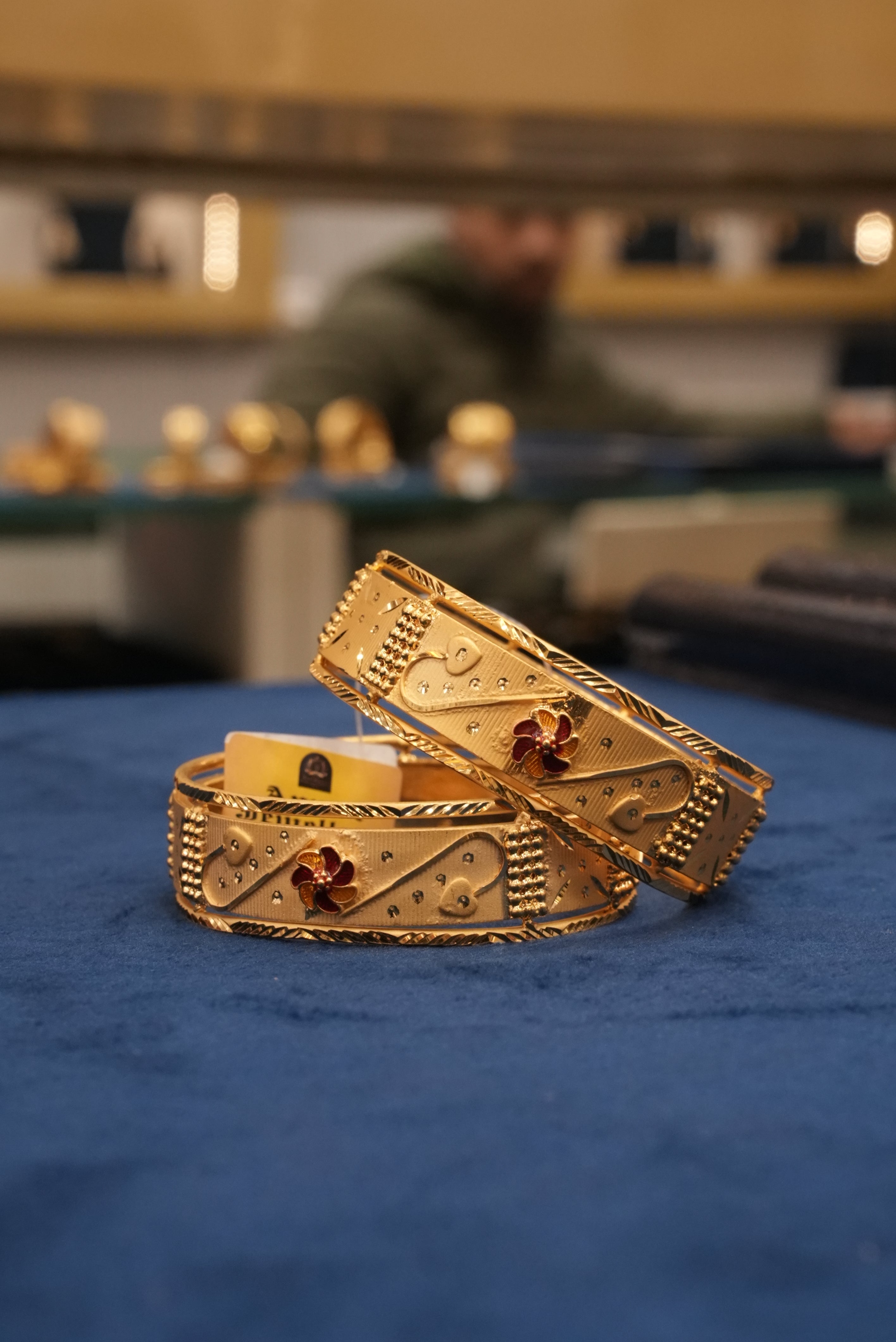 Nysa Bloom, Bangles & Kadas, Gold Patra demi-fine jewellery, Size 2.4, SKU BK_L_8 image 2