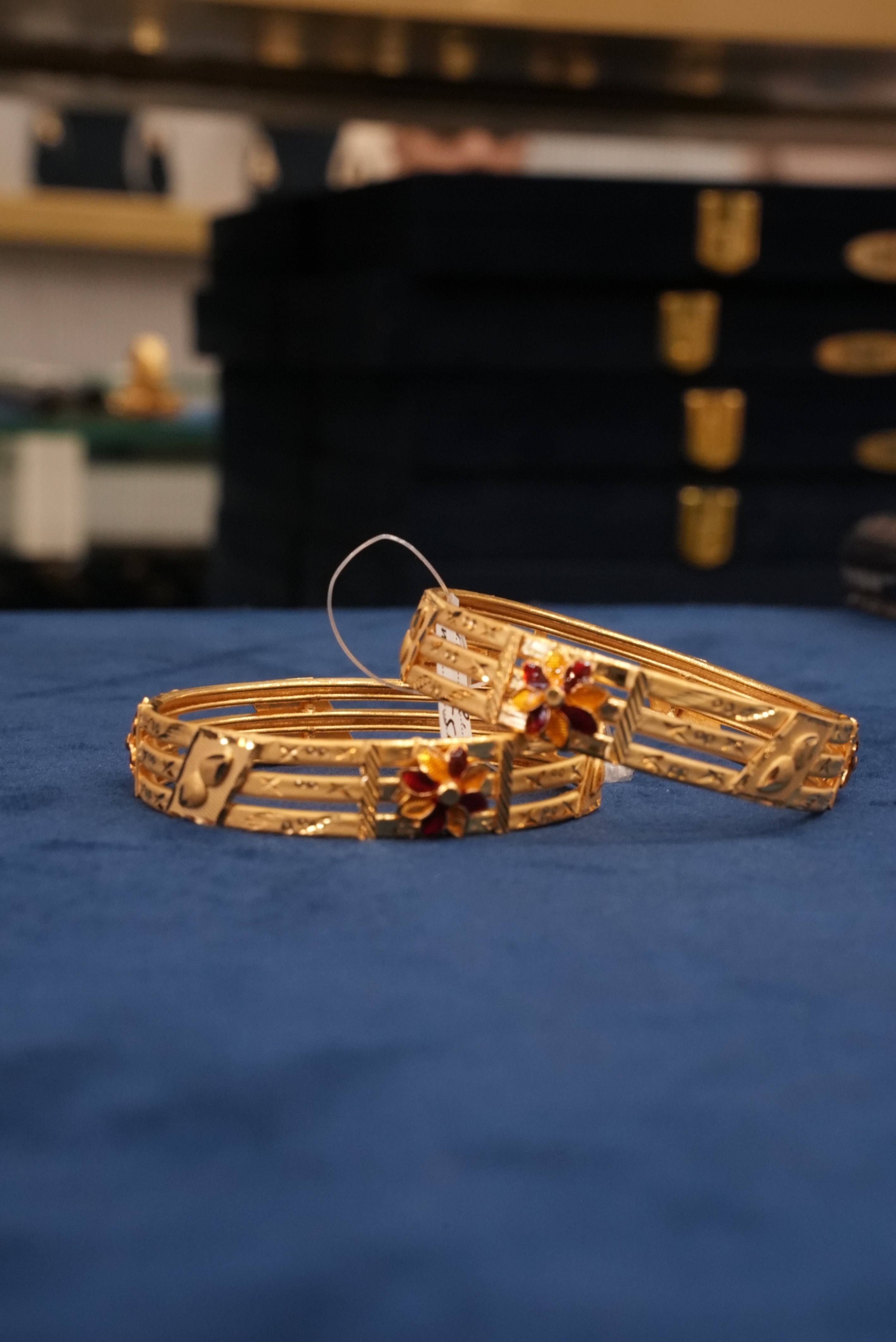 Samrajni, Bangles & Kadas, Gold Patra demi-fine jewellery, Size 2.4, SKU BK_L_11 image 1