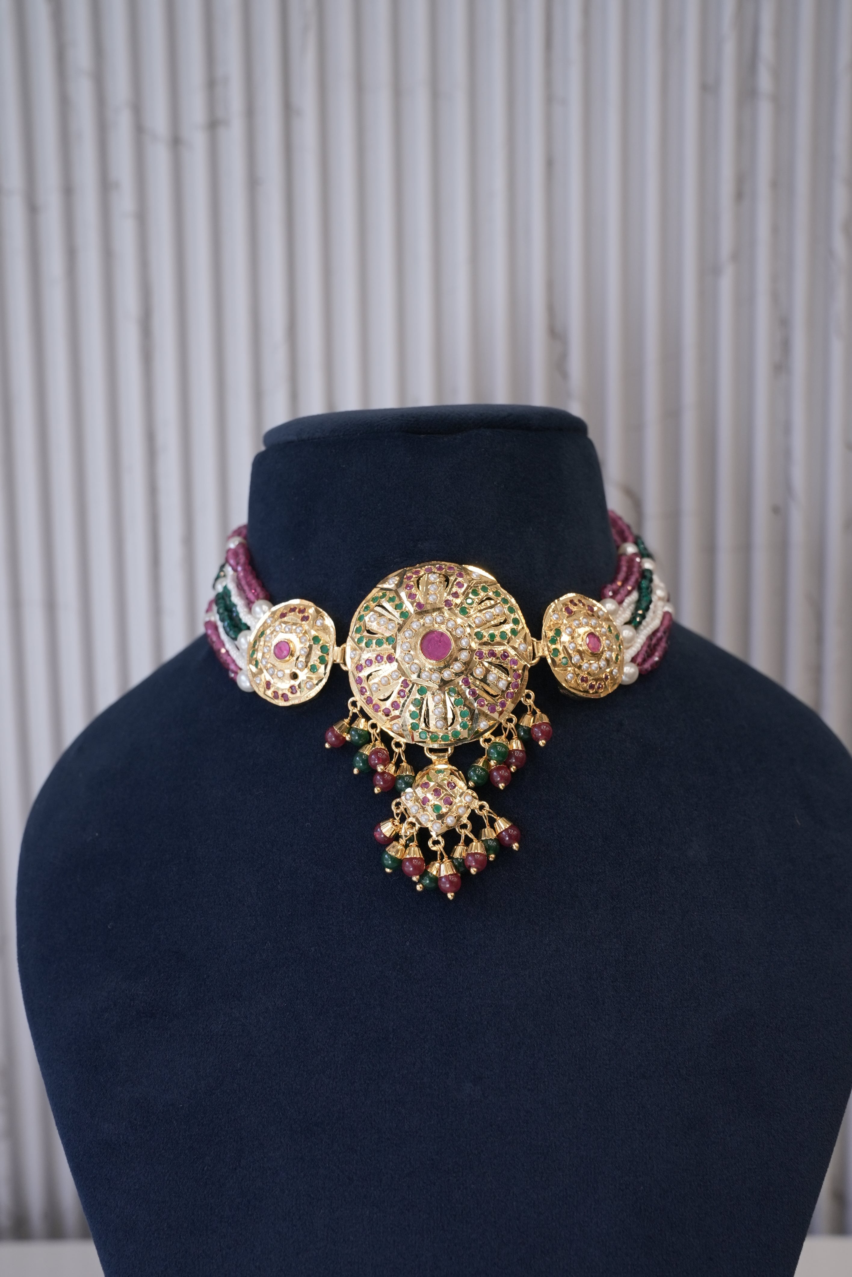 Palace Whisper, Necklace, Gold Patra demi-fine jewellery, SKU N_JS_4 image 1