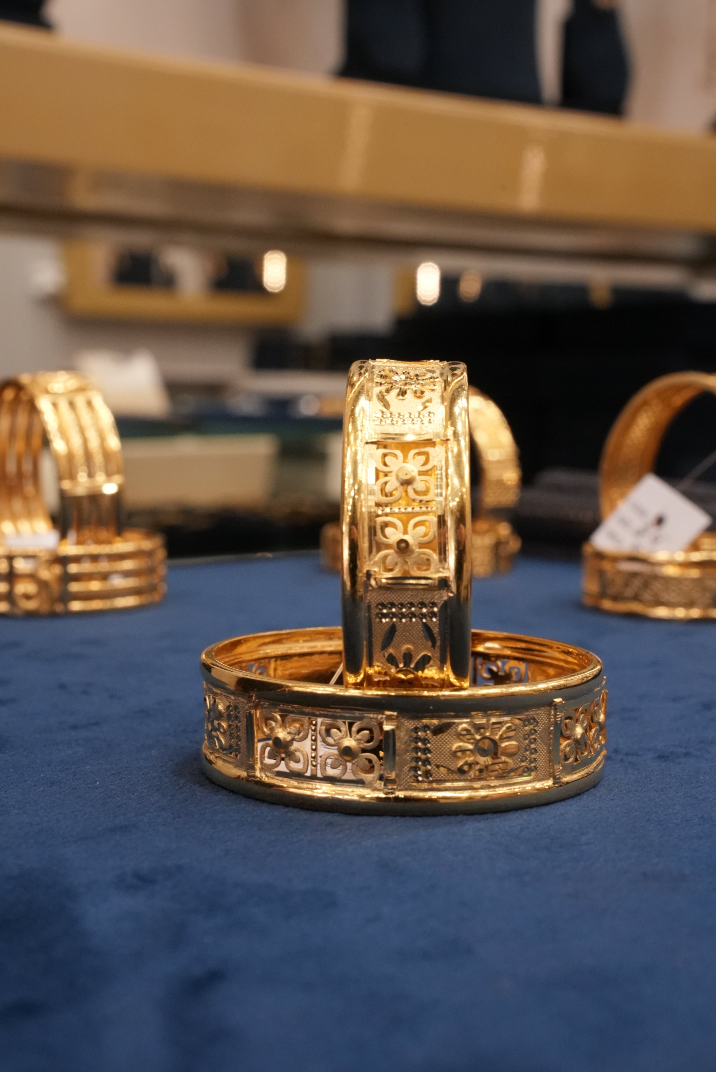 Aura Kada, Bangles & Kadas, Gold Patra demi-fine jewellery, Size 2.4, SKU BK_L_1 image 0