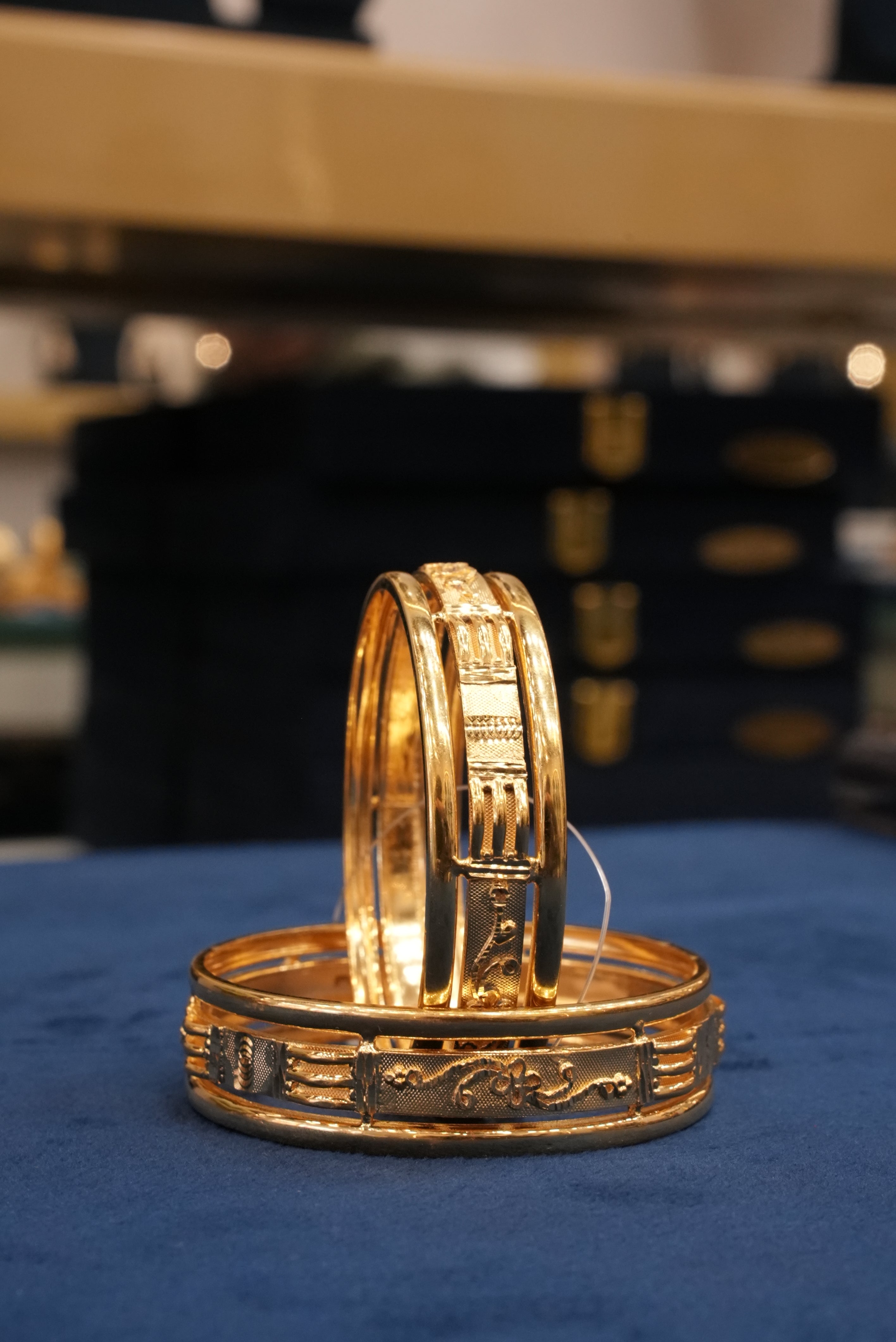 Kalaan, Bangles & Kadas, Gold Patra demi-fine jewellery, Size 2.6, SKU BK_L_31 image 0