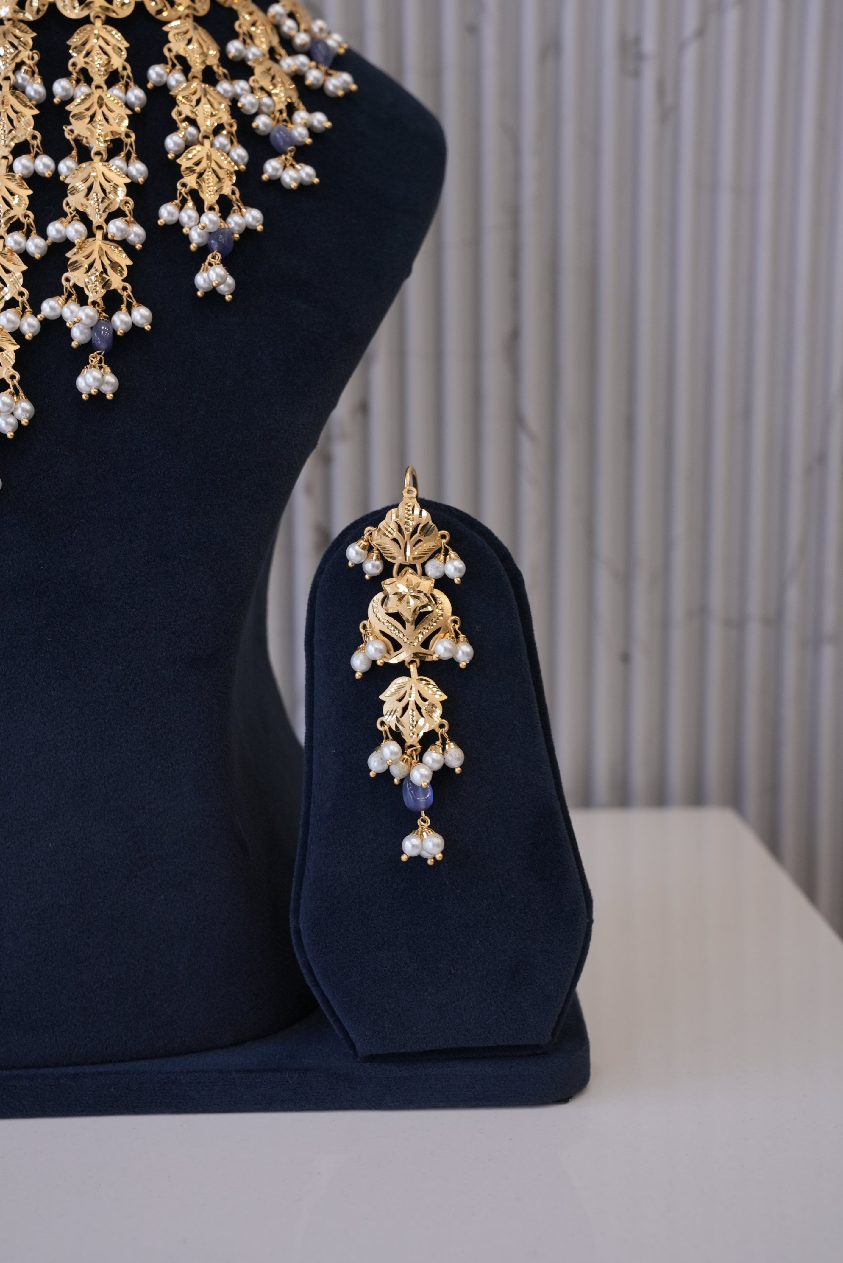 Bridal Samriddhi, Necklace, Gold Patra demi-fine jewellery, SKU N_BS_5 image 3
