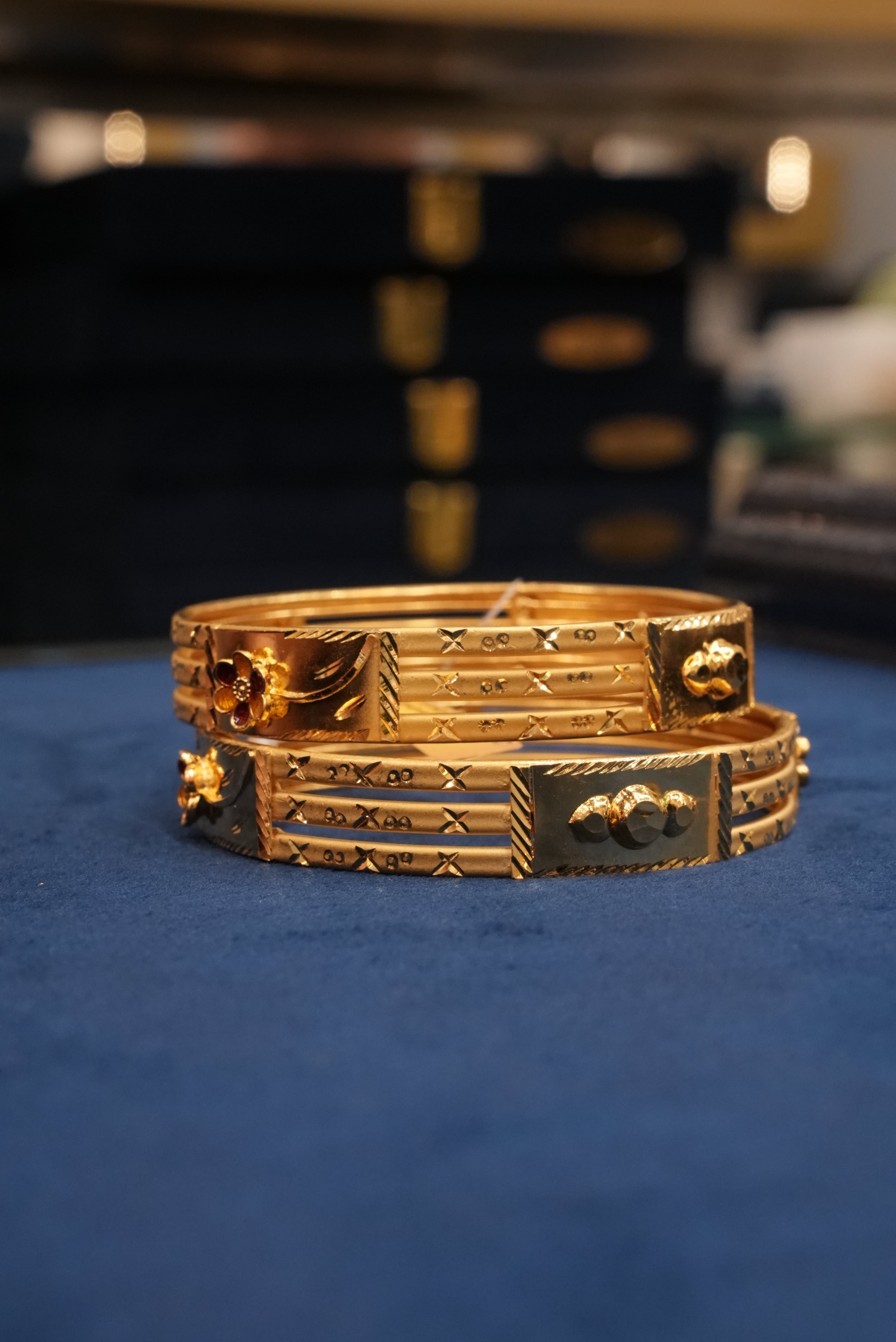Mangala, Bangles & Kadas, Gold Patra demi-fine jewellery, Size 2.8, SKU BK_L_49 image 2