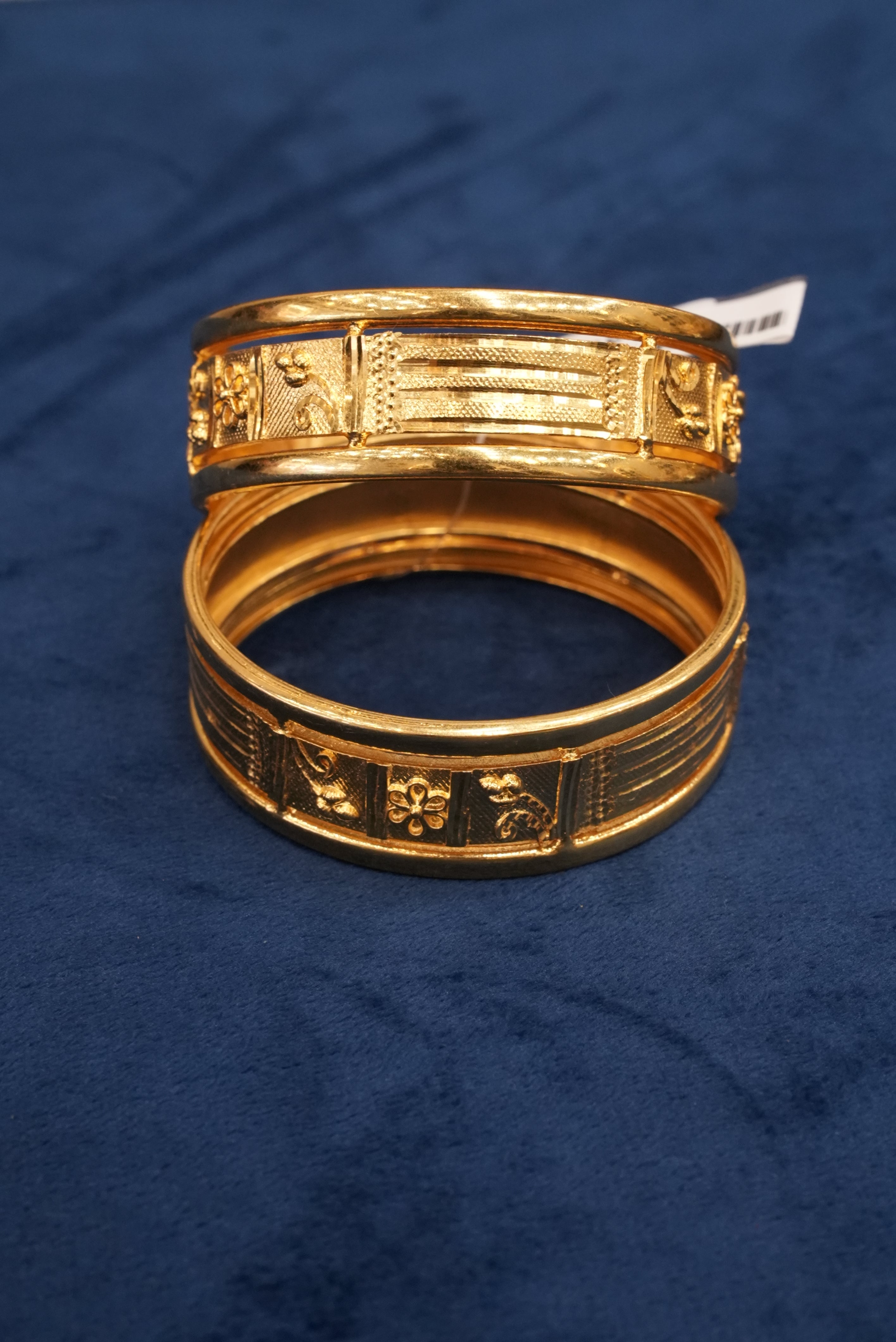 Sleekra, Bangles & Kadas, Gold Patra demi-fine jewellery, Size 2.4, SKU BK_L_21 image 2