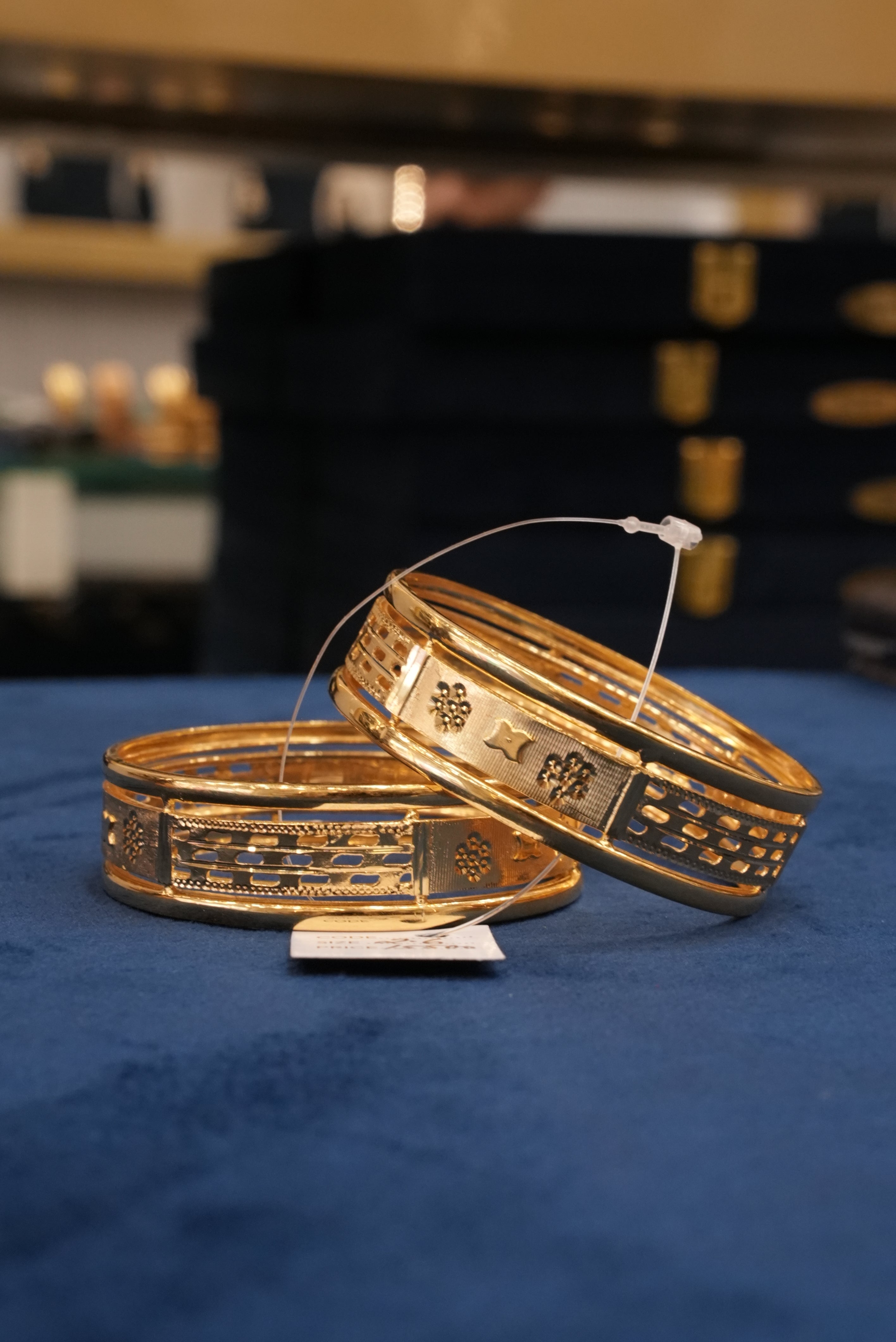 Finera, Bangles & Kadas, Gold Patra demi-fine jewellery, Size 2.6, SKU BK_L_23 image 1