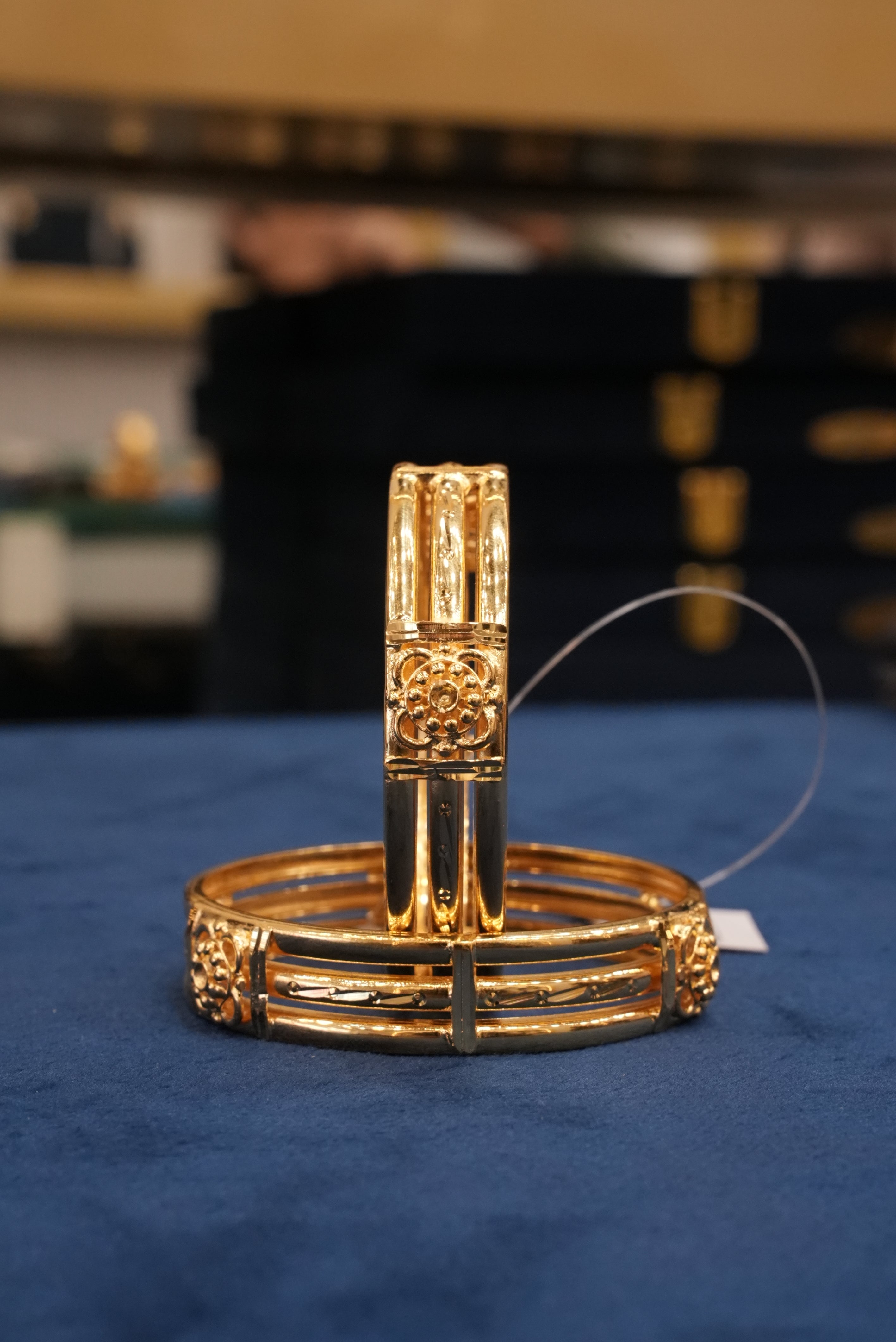 Rajvi Kada, Bangles & Kadas, Gold Patra demi-fine jewellery, Size 2.4, SKU BK_L_10 image 0