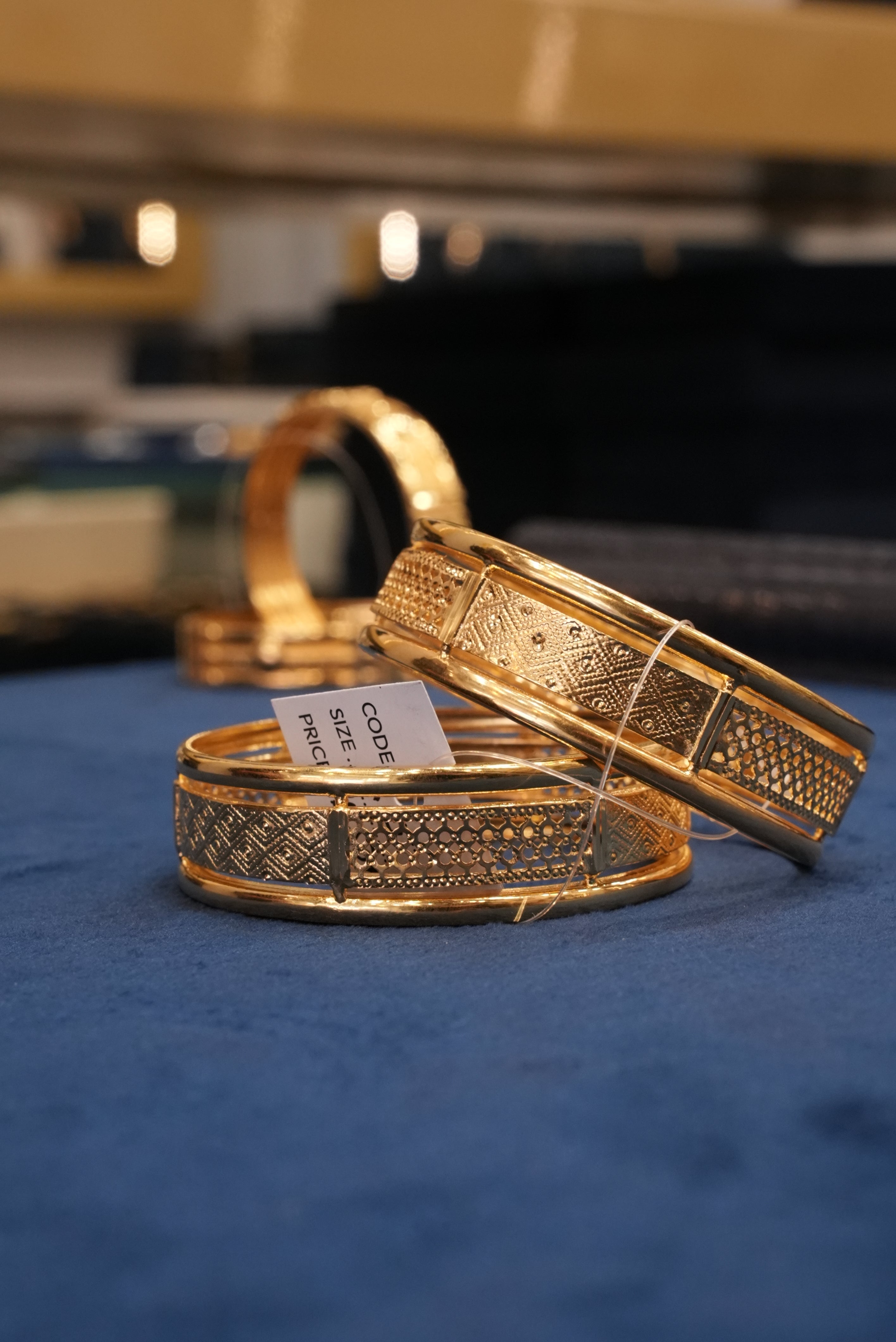 Noor Grace, Bangles & Kadas, Gold Patra demi-fine jewellery, Size 2.4, SKU BK_L_3 image 1