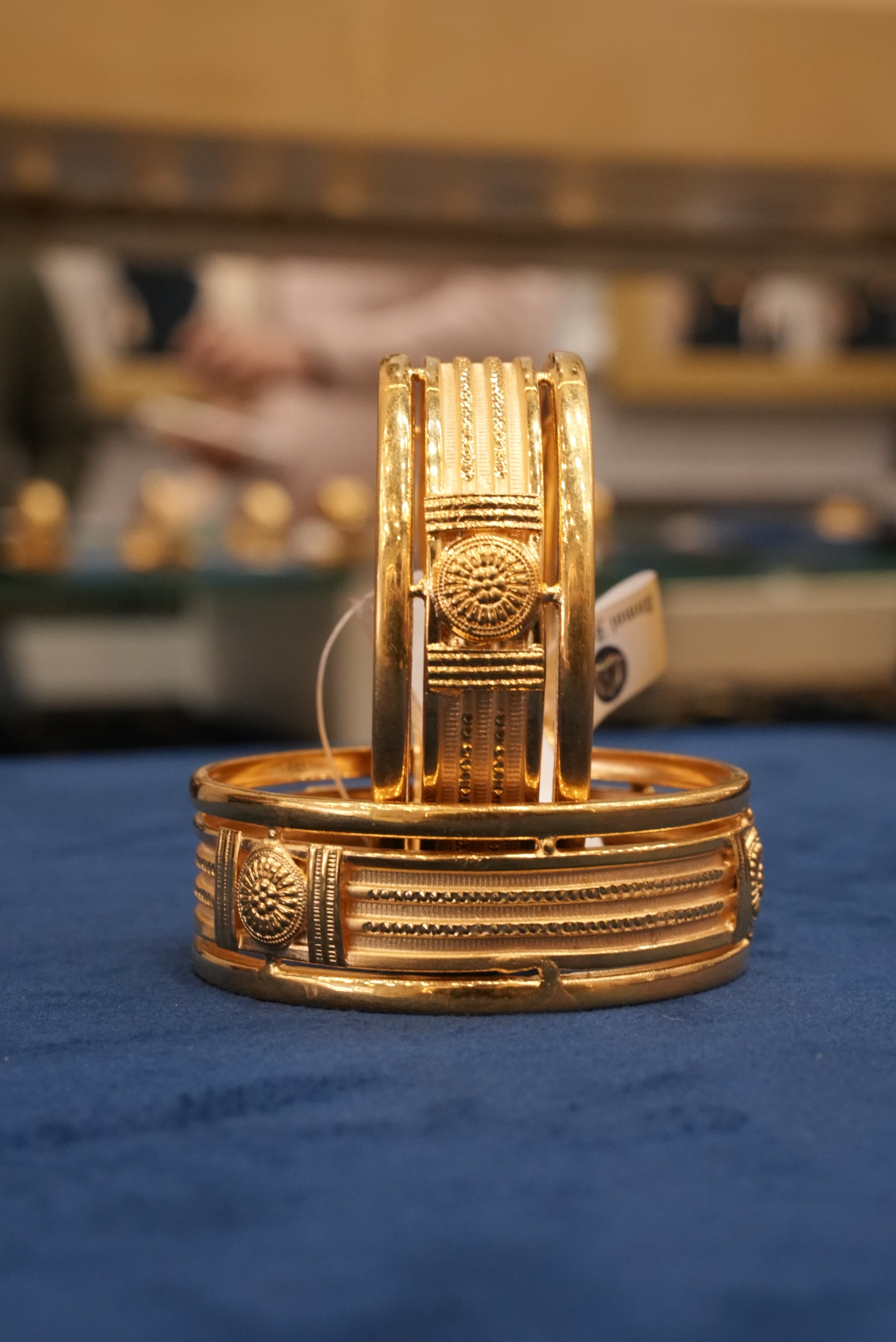 Anaya Curve, Bangles & Kadas, Gold Patra demi-fine jewellery, Size 2.4, SKU BK_L_6 image 0