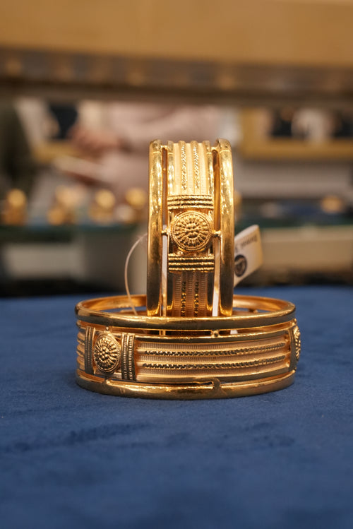 Anaya Curve, Bangles & Kadas, Gold Patra demi-fine jewellery, Size 2.4, SKU BK_L_6 image 0