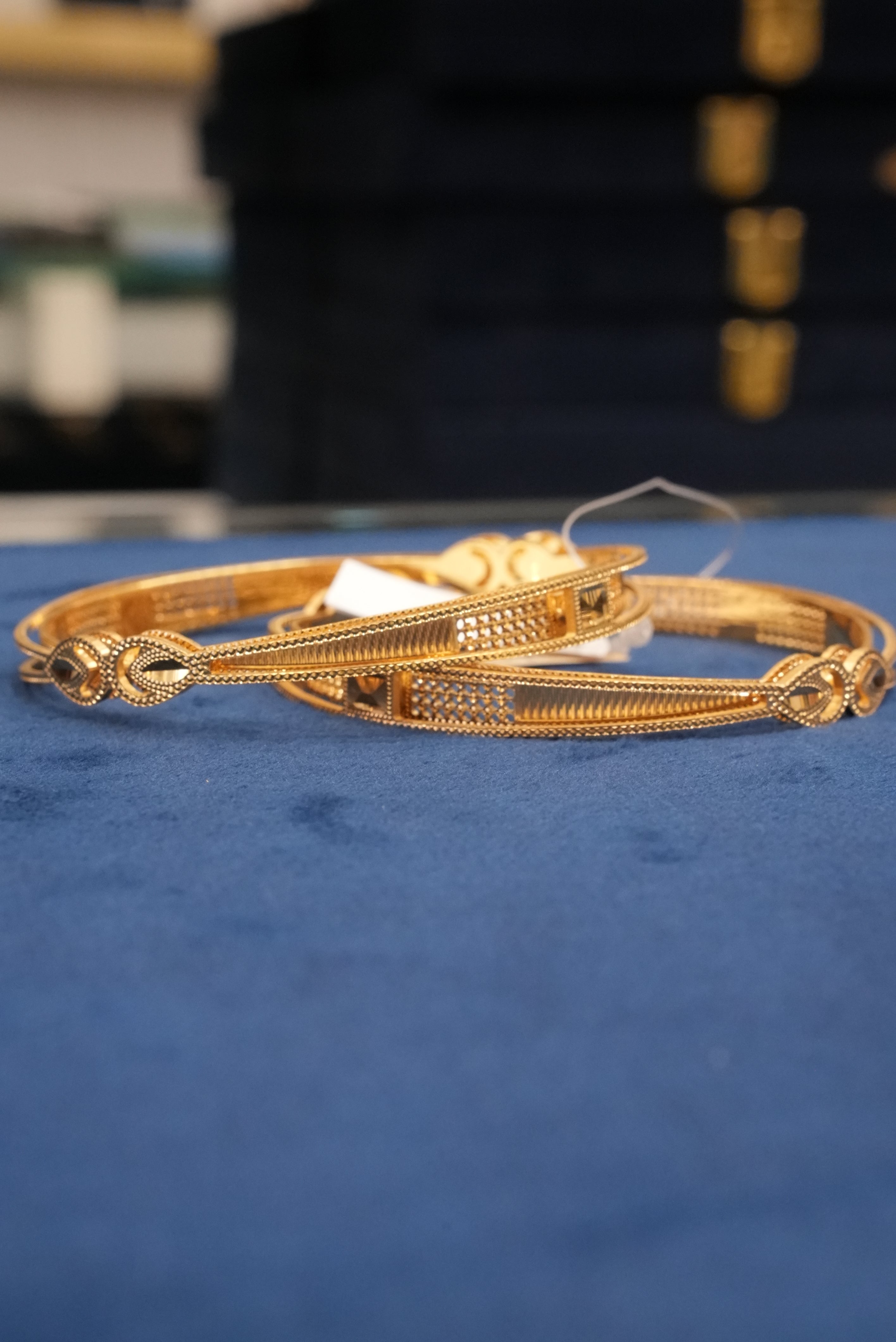 Opulent Whisper, Bangles & Kadas, Gold Patra demi-fine jewellery, Size 2.10, SKU BK_L_70 image 2