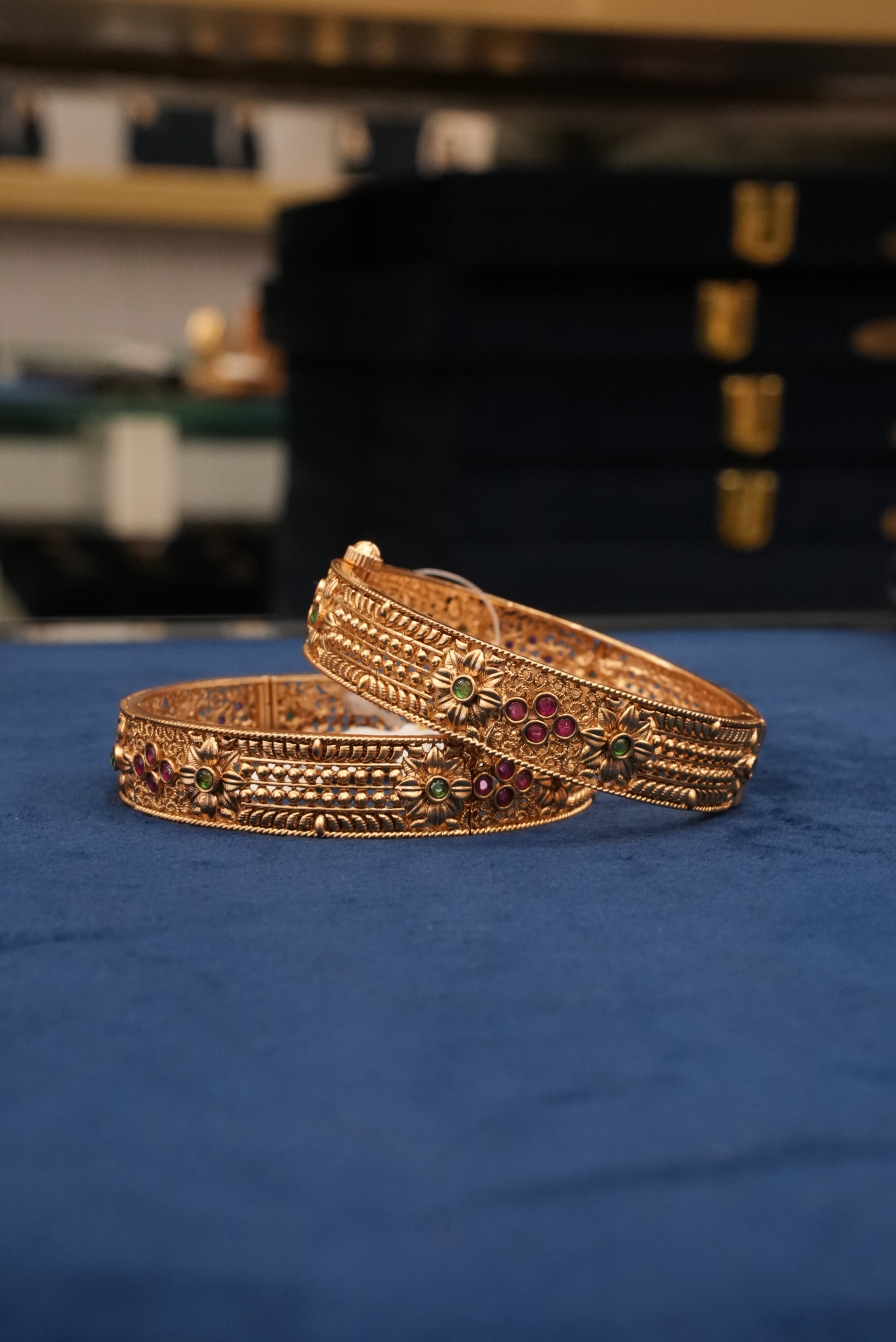 Ujjwala, Bangles & Kadas, Gold Patra demi-fine jewellery, Size 2.8, SKU BK_L_43 image 1