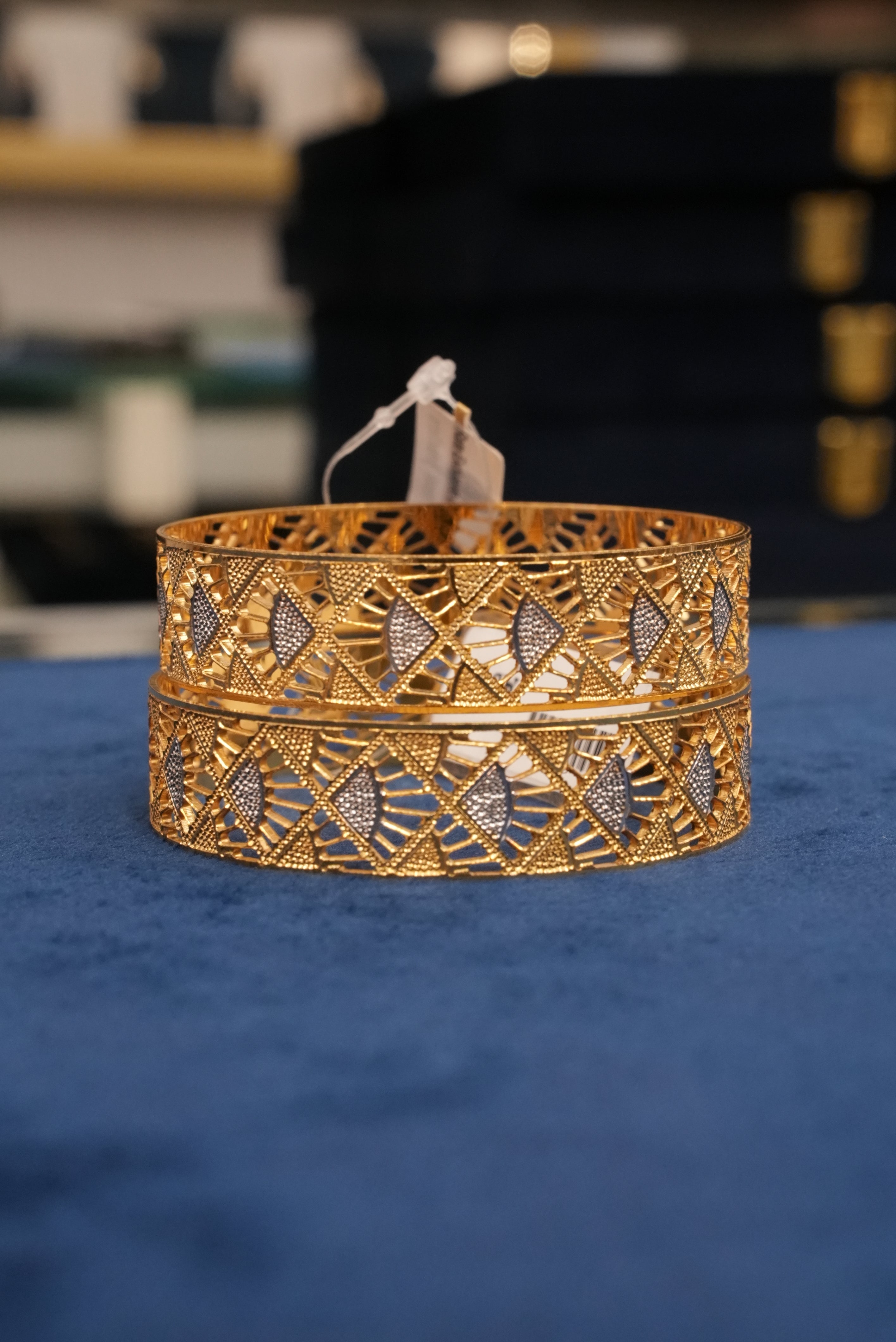Exquisite Dawn, Bangles & Kadas, Gold Patra demi-fine jewellery, Size 2.6, SKU BK_L_78 image 2