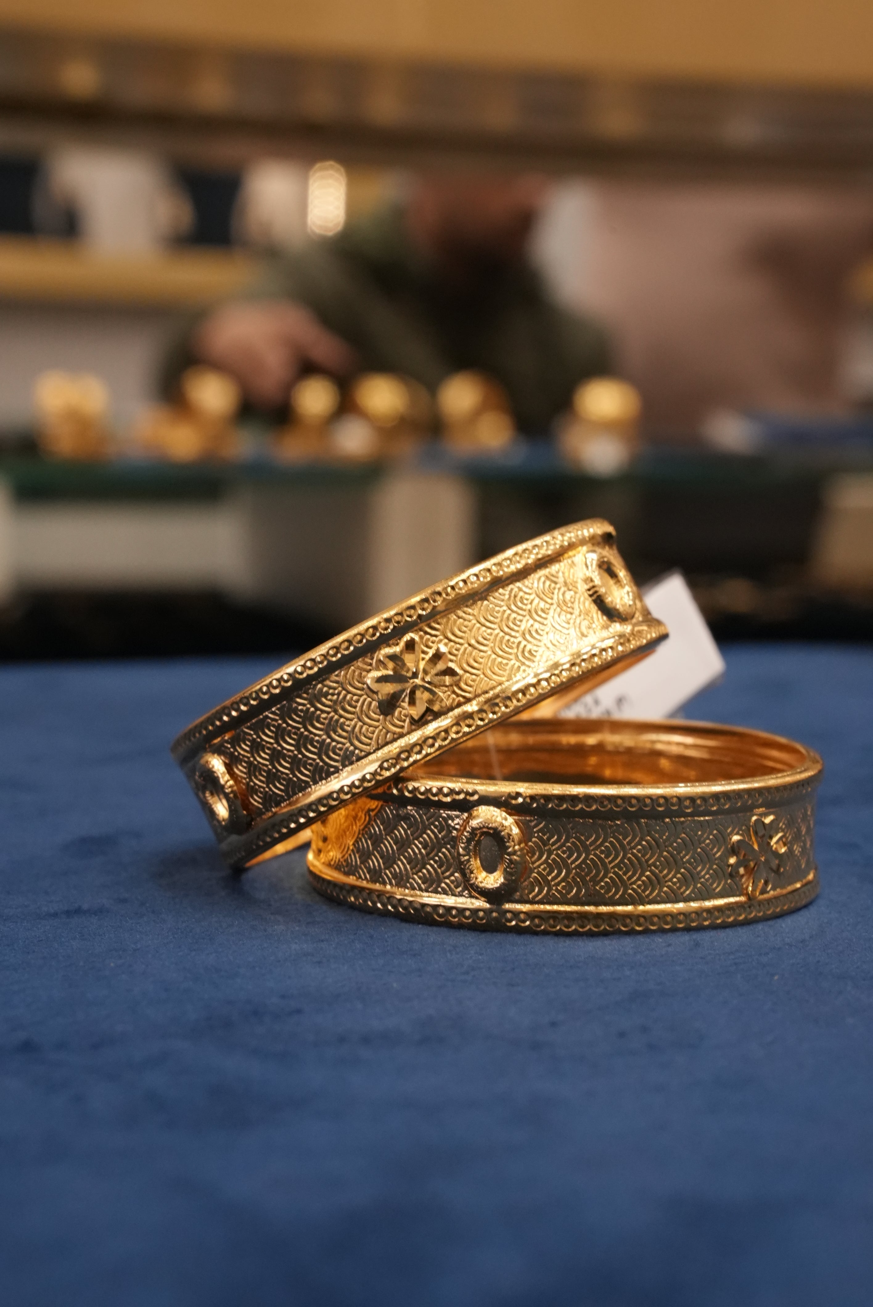 Aarohi Shine, Bangles & Kadas, Gold Patra demi-fine jewellery, Size 2.4, SKU BK_L_7 image 2