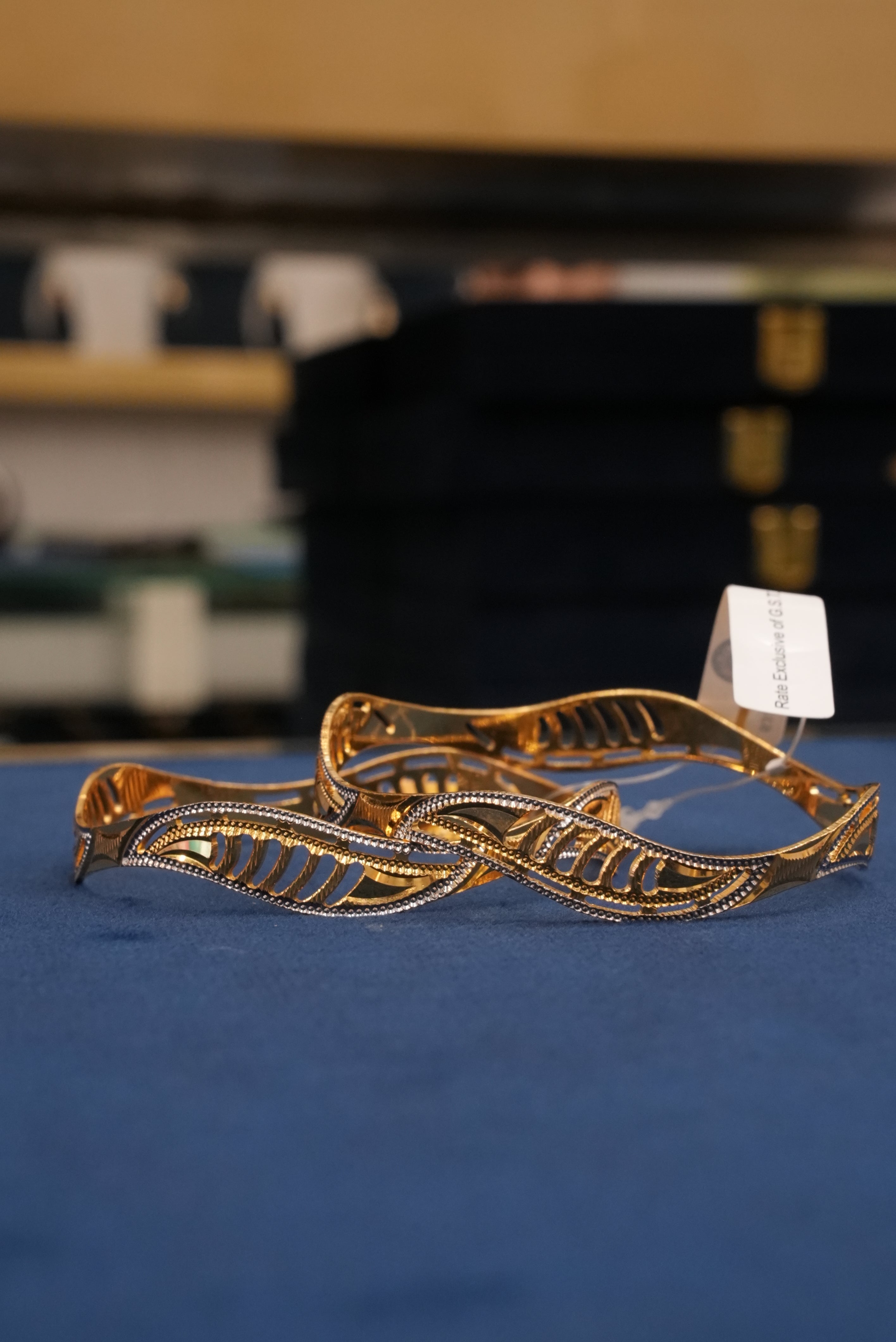 Velvet Empress, Bangles & Kadas, Gold Patra demi-fine jewellery, Size 2.12, SKU BK_L_64 image 2