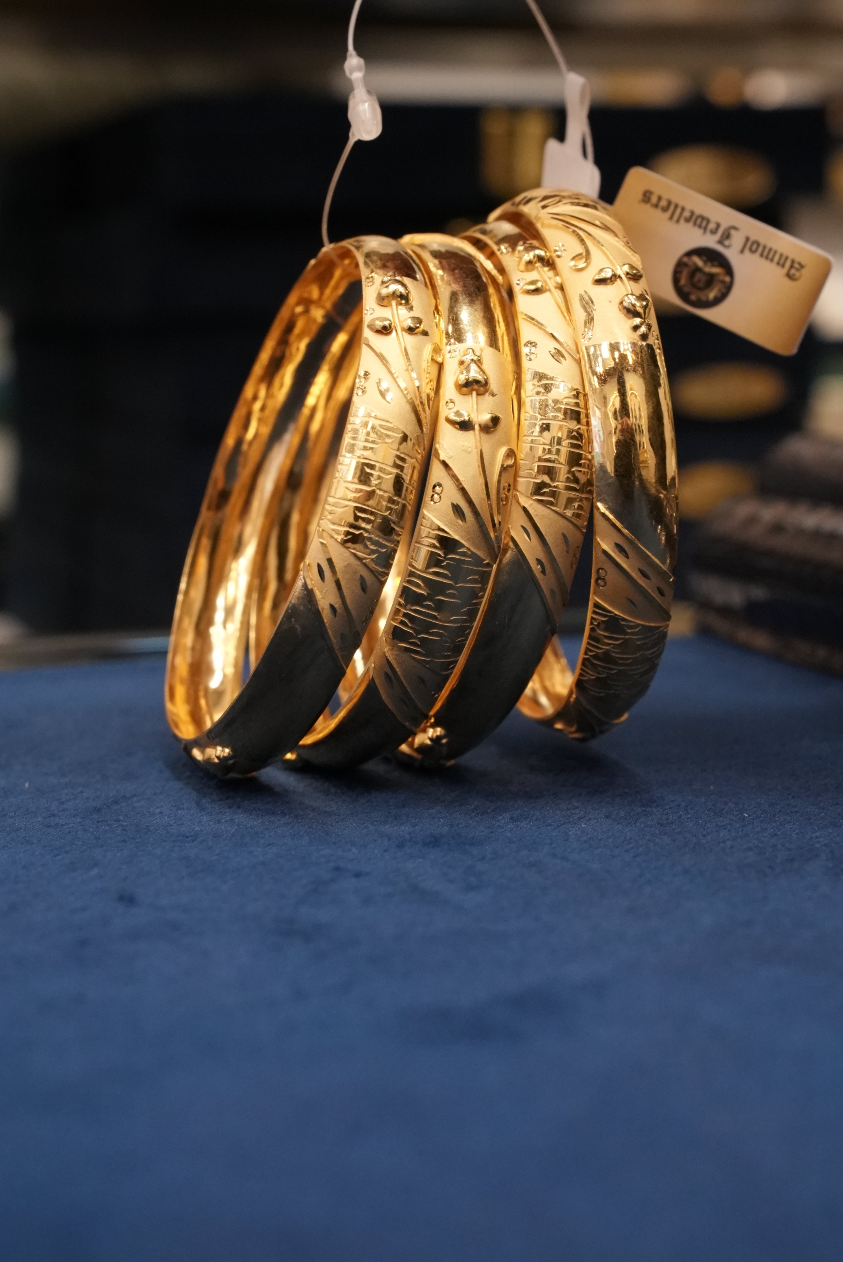 Majestic Bloom, Bangles & Kadas, Gold Patra demi-fine jewellery, Size 2.6, SKU BK_L_75 image 0