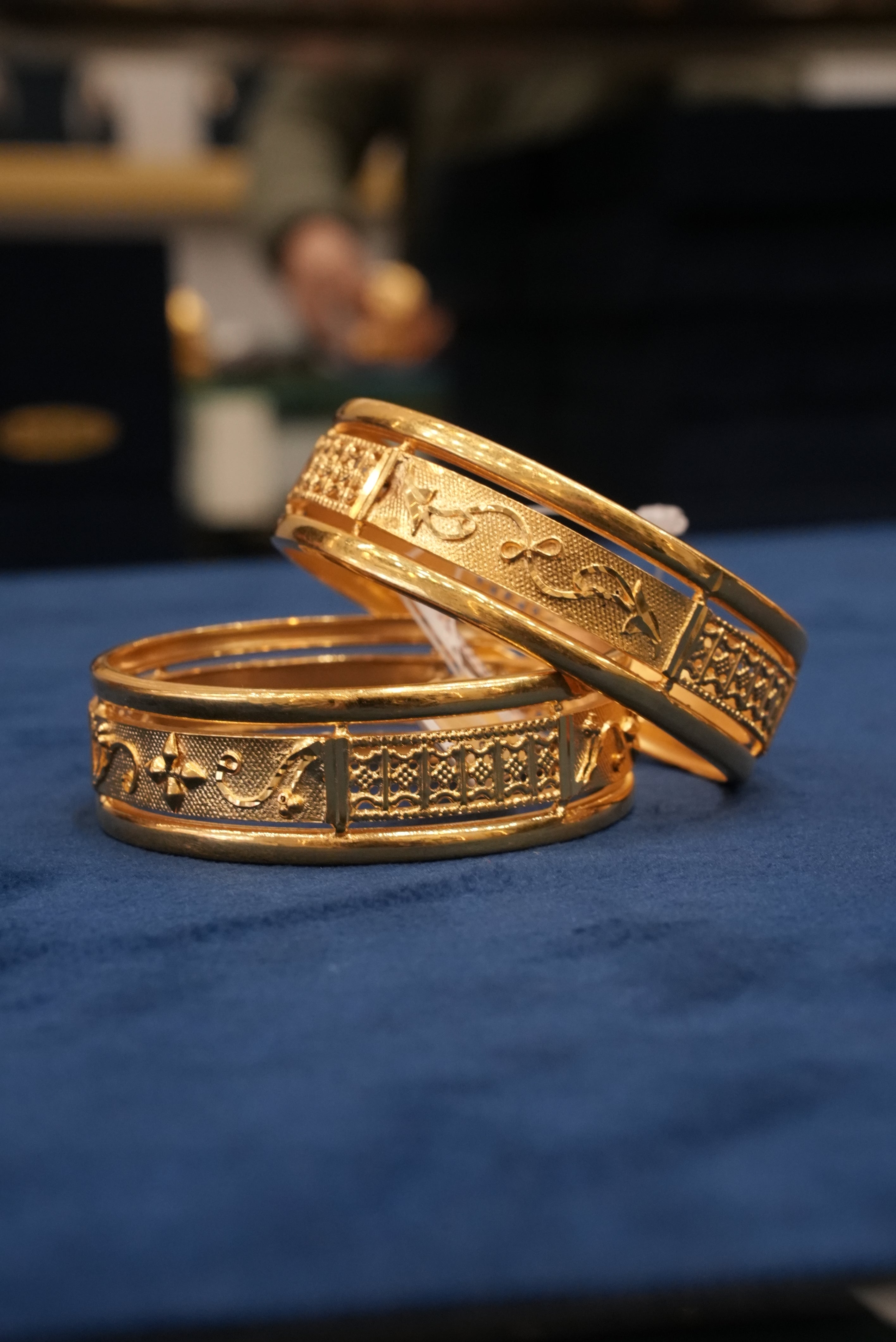 Kesar Crown, Bangles & Kadas, Gold Patra demi-fine jewellery, Size 2.4, SKU BK_L_17 image 1