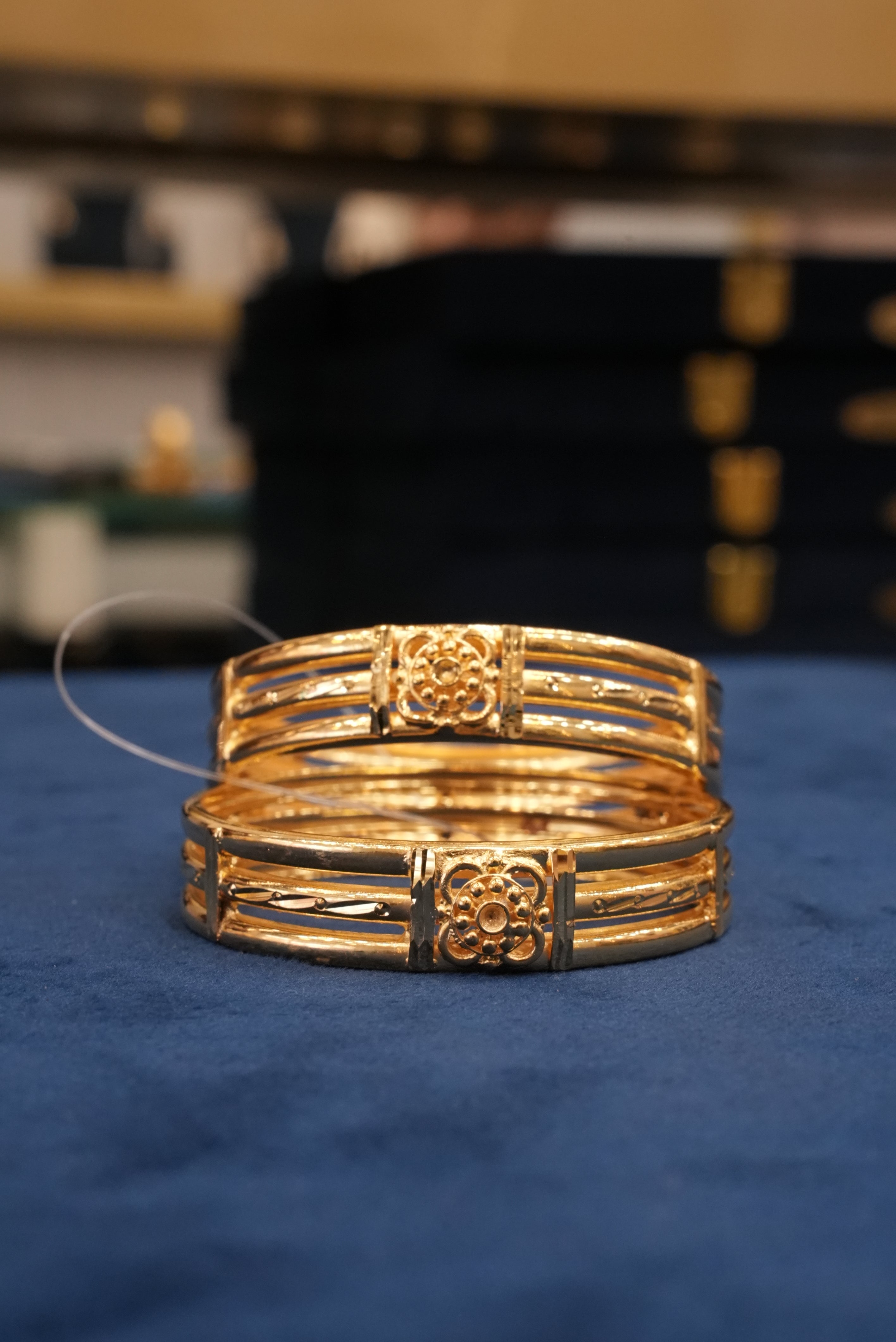 Rajvi Kada, Bangles & Kadas, Gold Patra demi-fine jewellery, Size 2.4, SKU BK_L_10 image 2