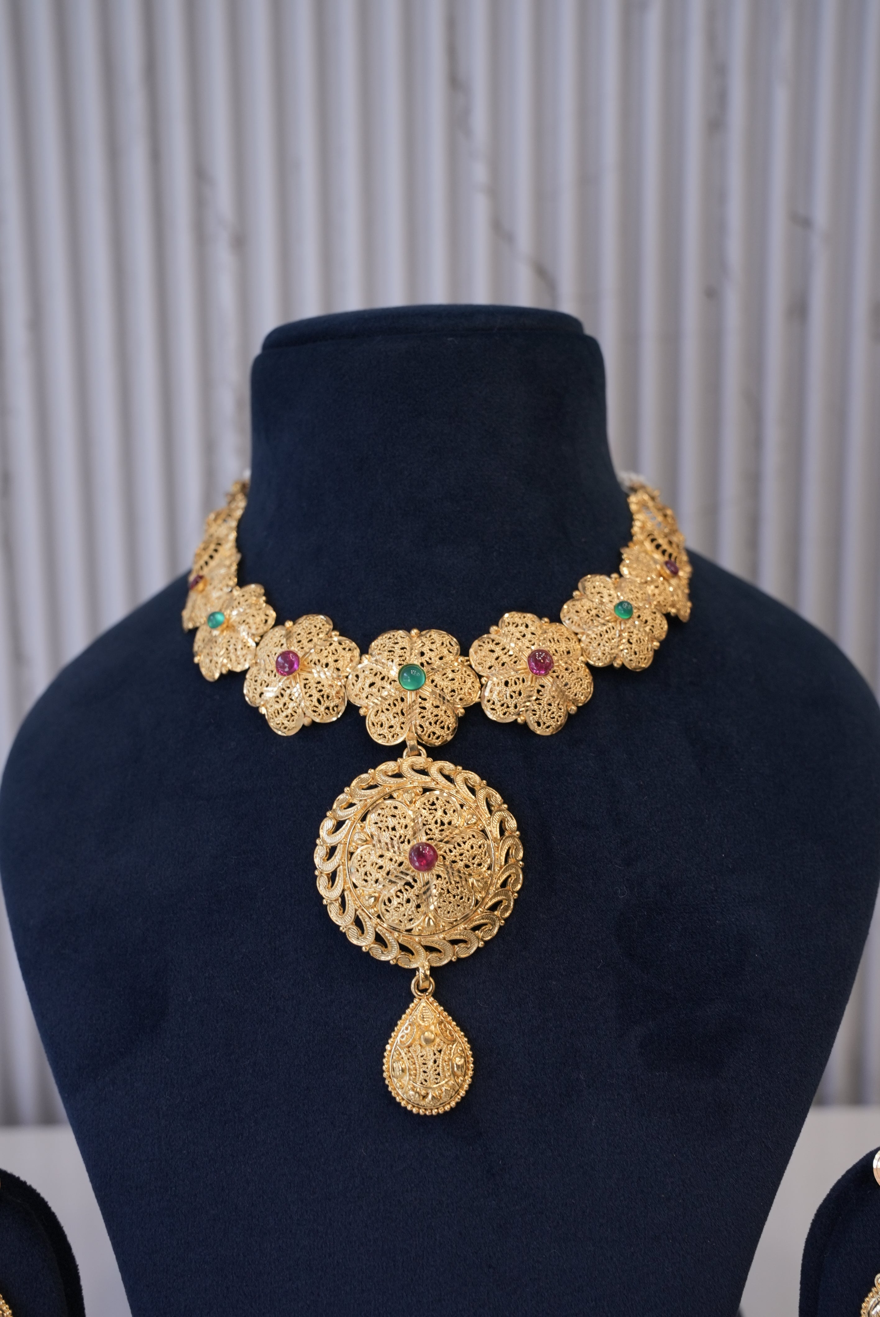 Zari Zauq, Necklace, Gold Patra demi-fine jewellery, SKU N_JS_5 image 1