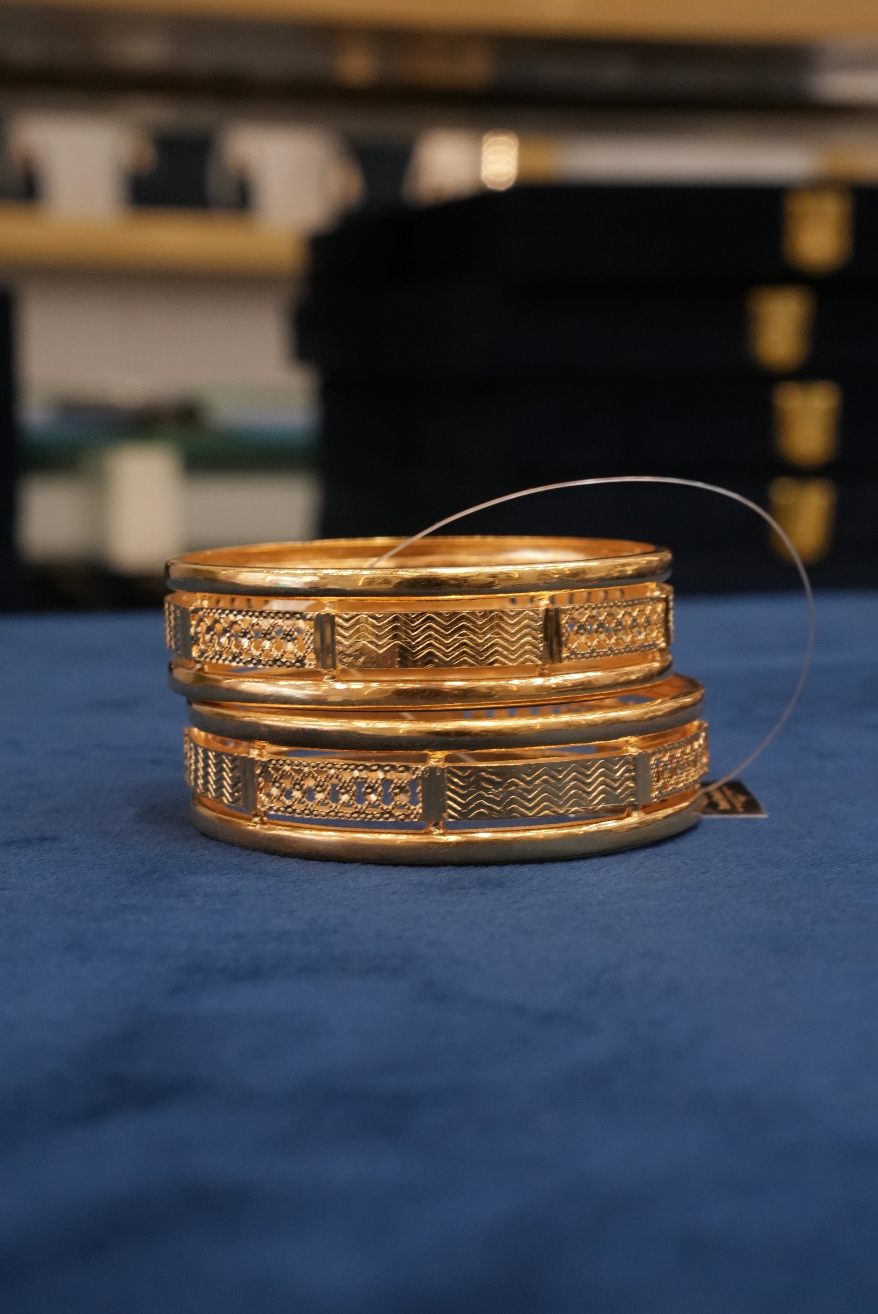 Shakti Kada, Bangles & Kadas, Gold Patra demi-fine jewellery, Size 2.6, SKU BK_L_36 image 2