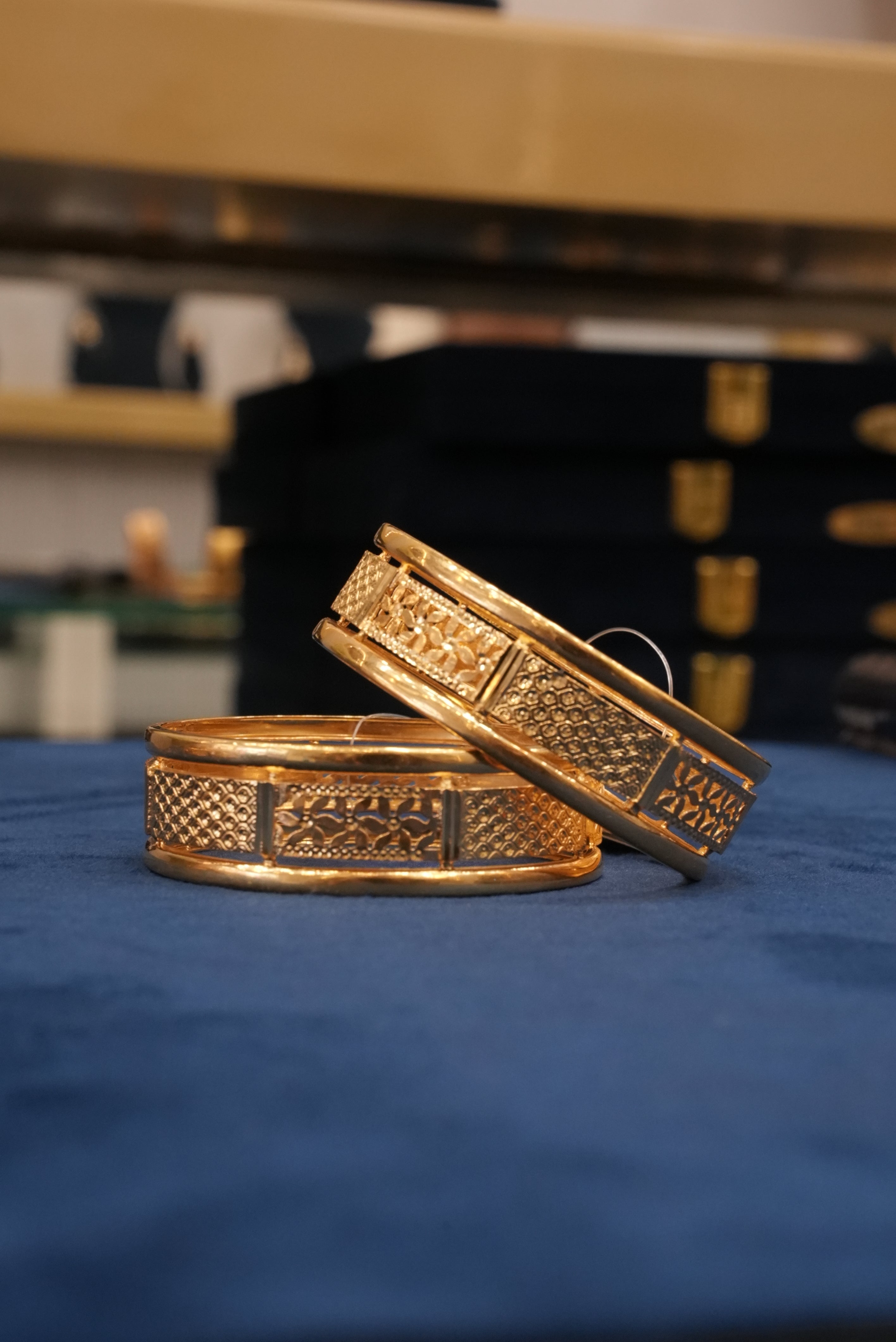 Velisse, Bangles & Kadas, Gold Patra demi-fine jewellery, Size 2.6, SKU BK_L_25 image 1