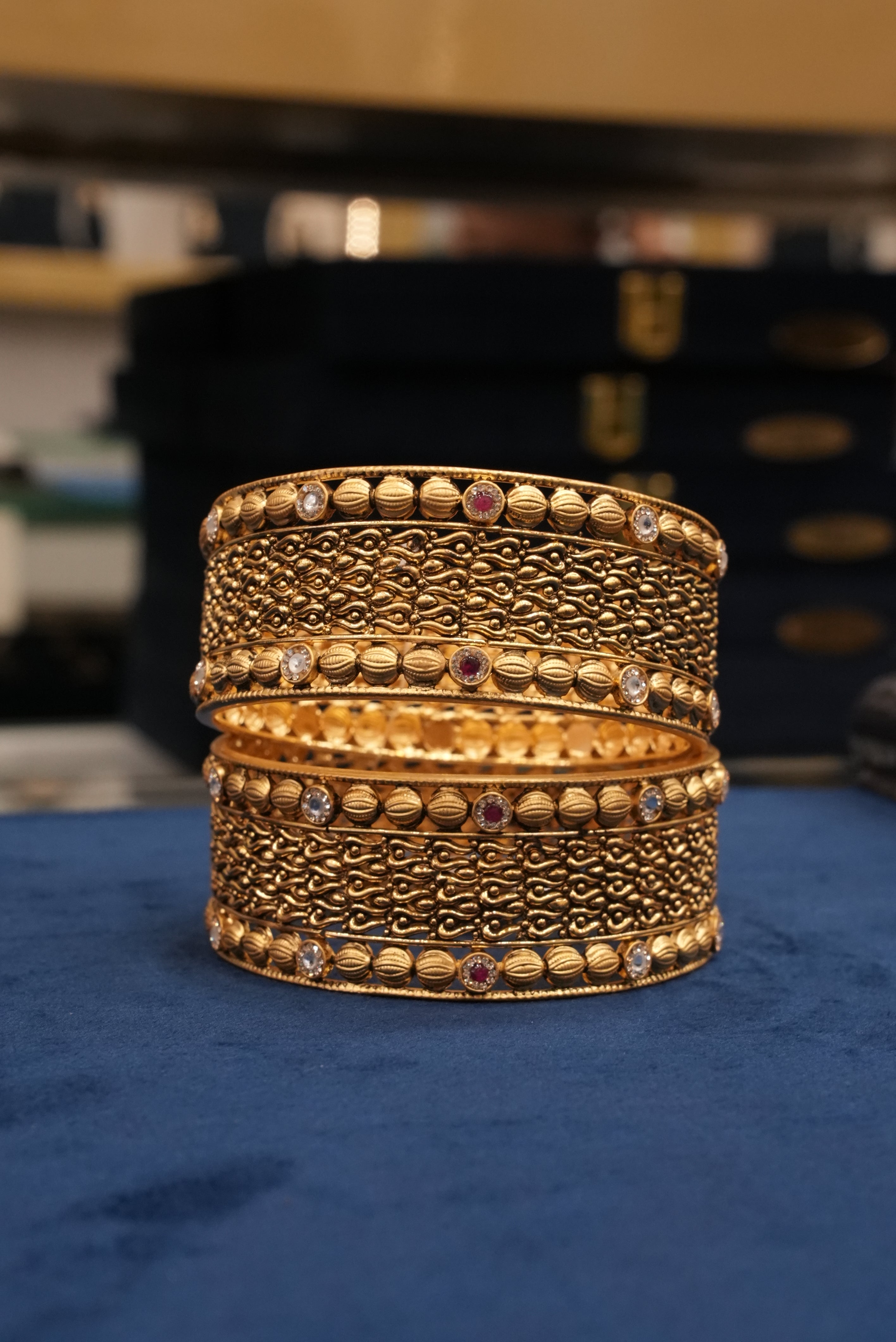 Anmol Crown, Bangles & Kadas, Gold Patra demi-fine jewellery, Size 2.12, SKU BK_L_63 image 2