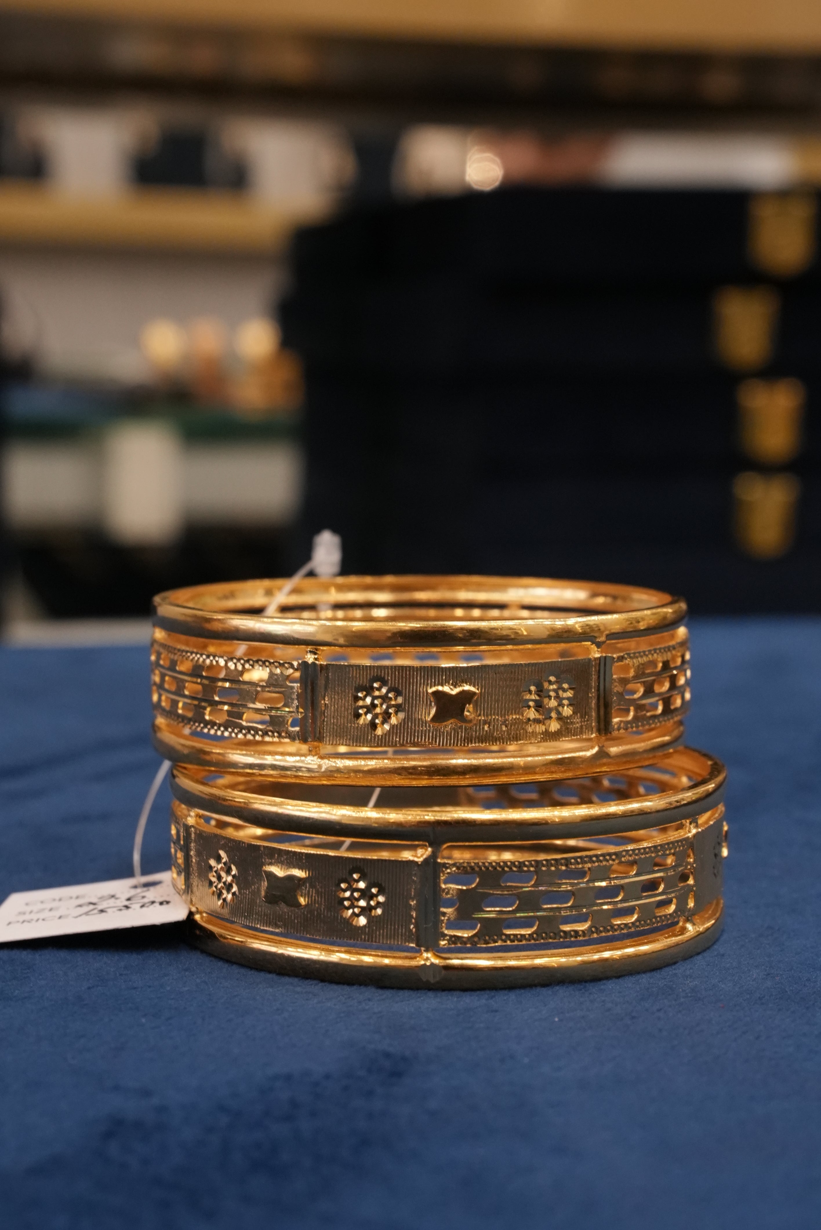 Finera, Bangles & Kadas, Gold Patra demi-fine jewellery, Size 2.6, SKU BK_L_23 image 2