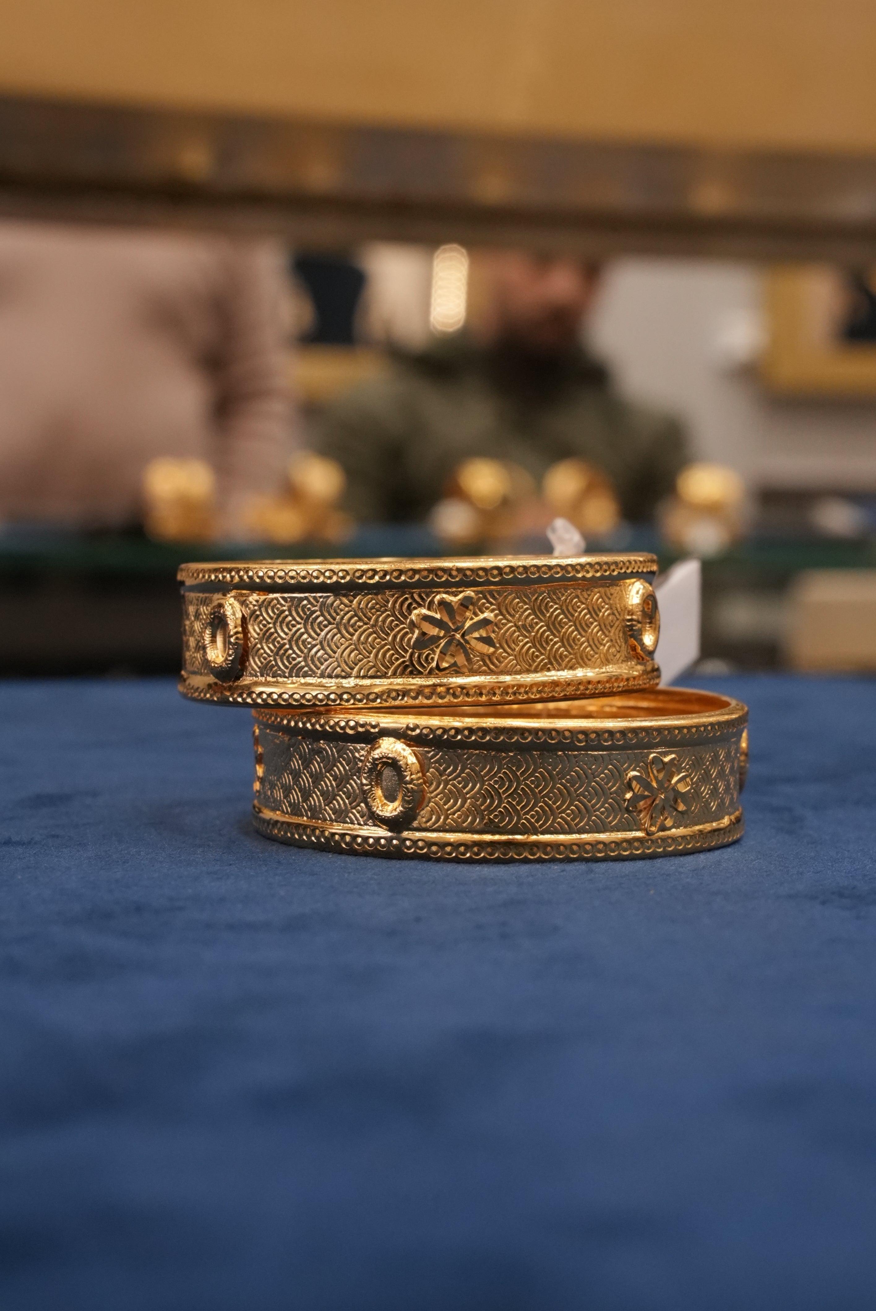 Aarohi Shine, Bangles & Kadas, Gold Patra demi-fine jewellery, Size 2.4, SKU BK_L_7 image 1