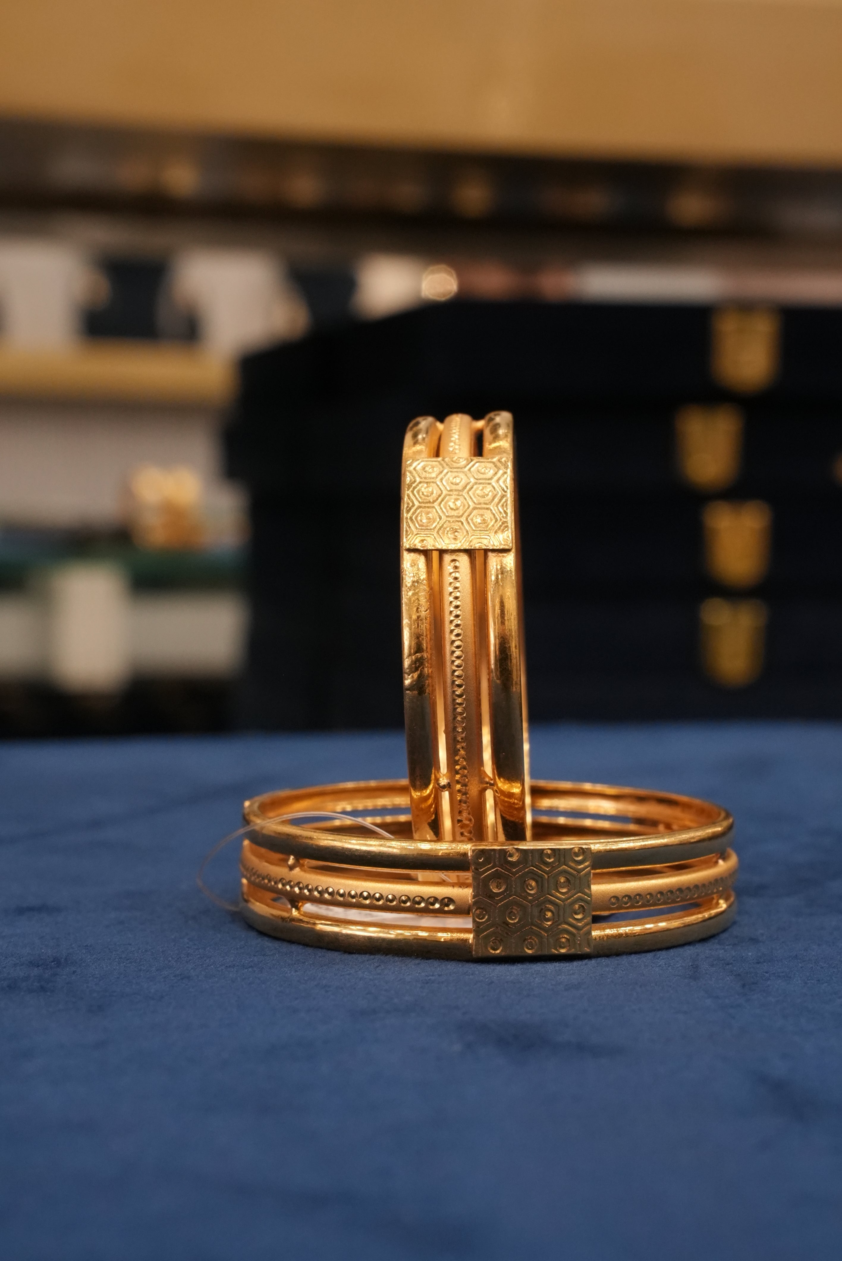 Ishita Luxe, Bangles & Kadas, Gold Patra demi-fine jewellery, Size 2.4, SKU BK_L_9 image 2