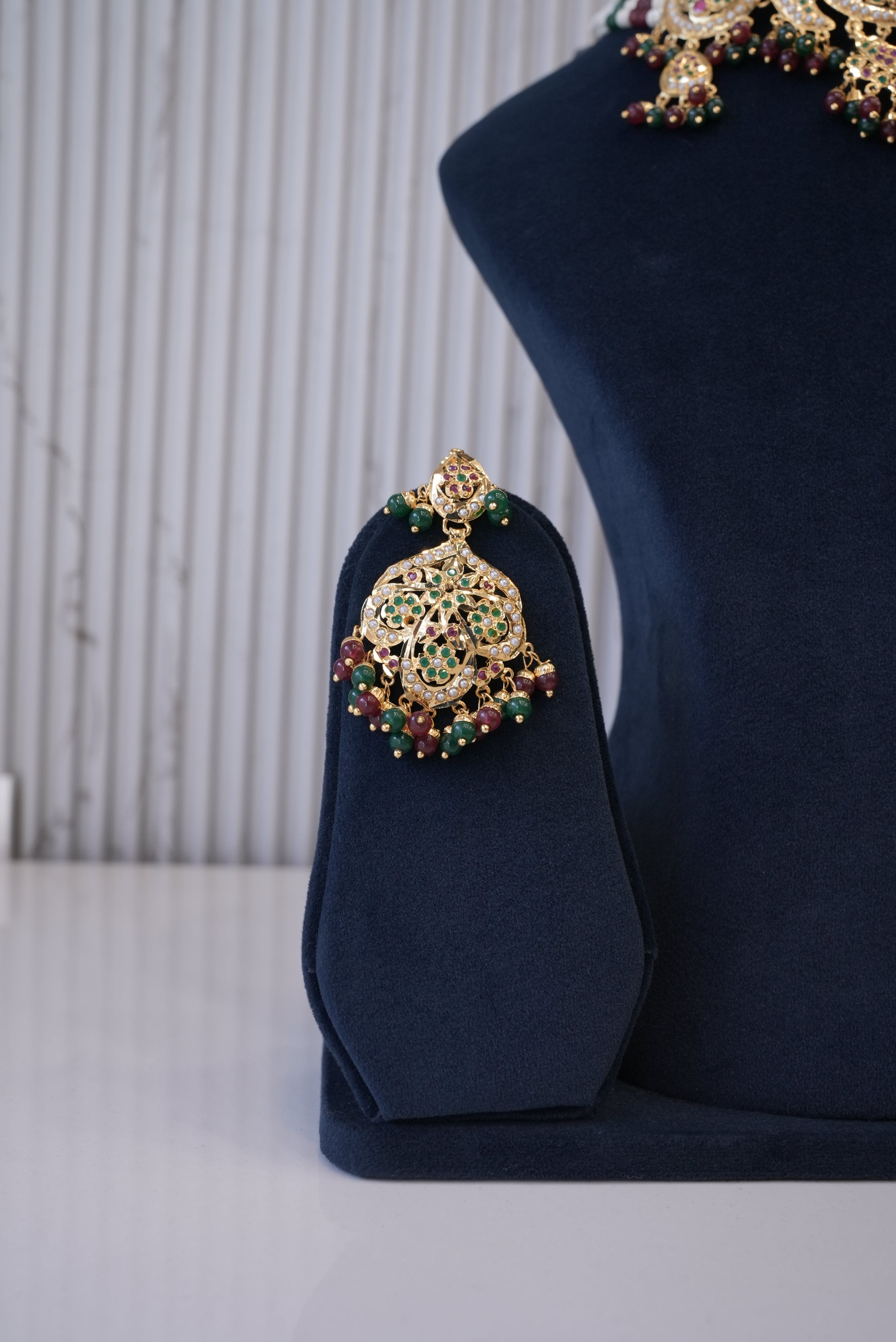 Noor-e-Nazakat, Necklace, Gold Patra demi-fine jewellery, SKU N_JS_3 image 2