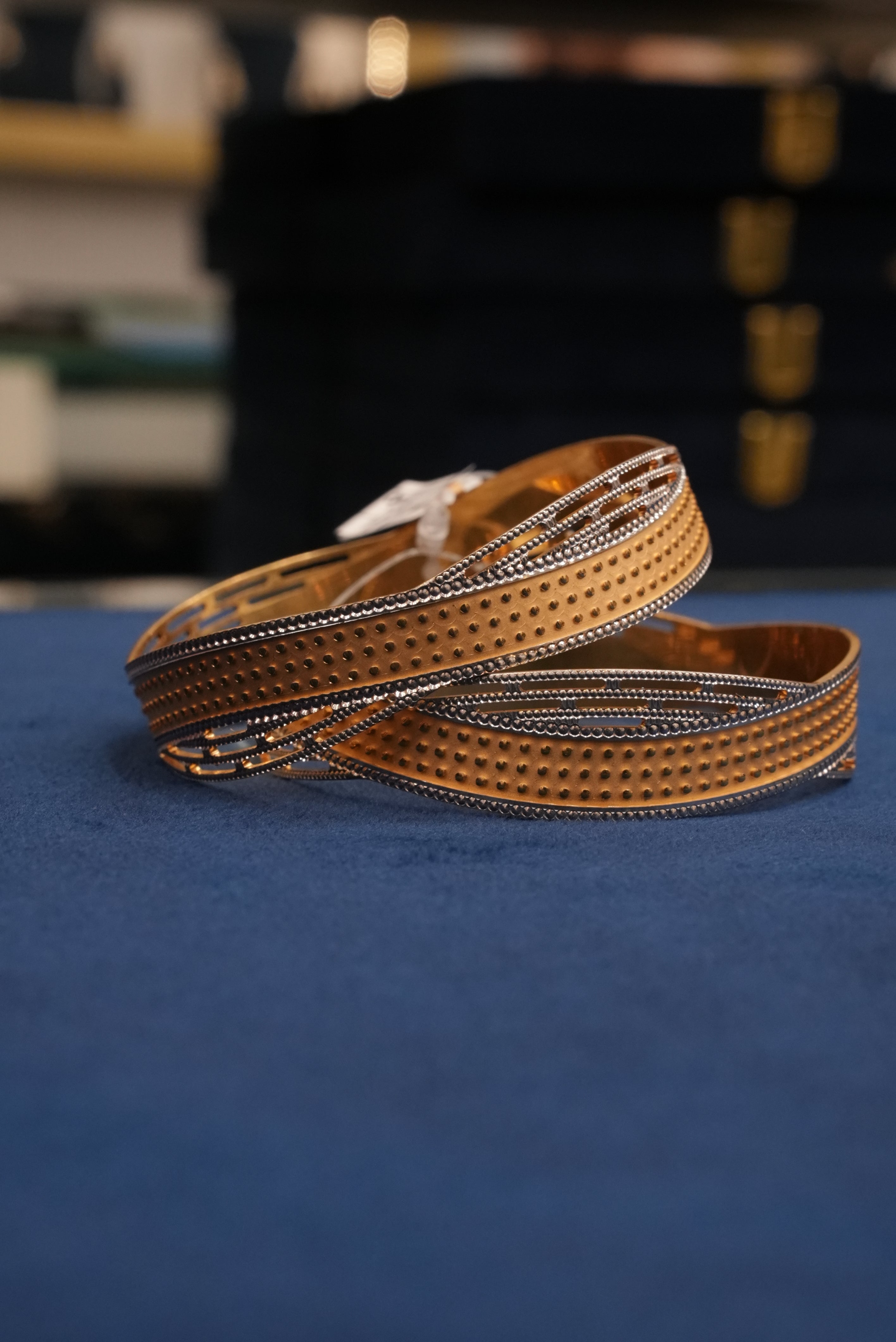 Radiant Halo, Bangles & Kadas, Gold Patra demi-fine jewellery, Size 2.10, SKU BK_L_68 image 0