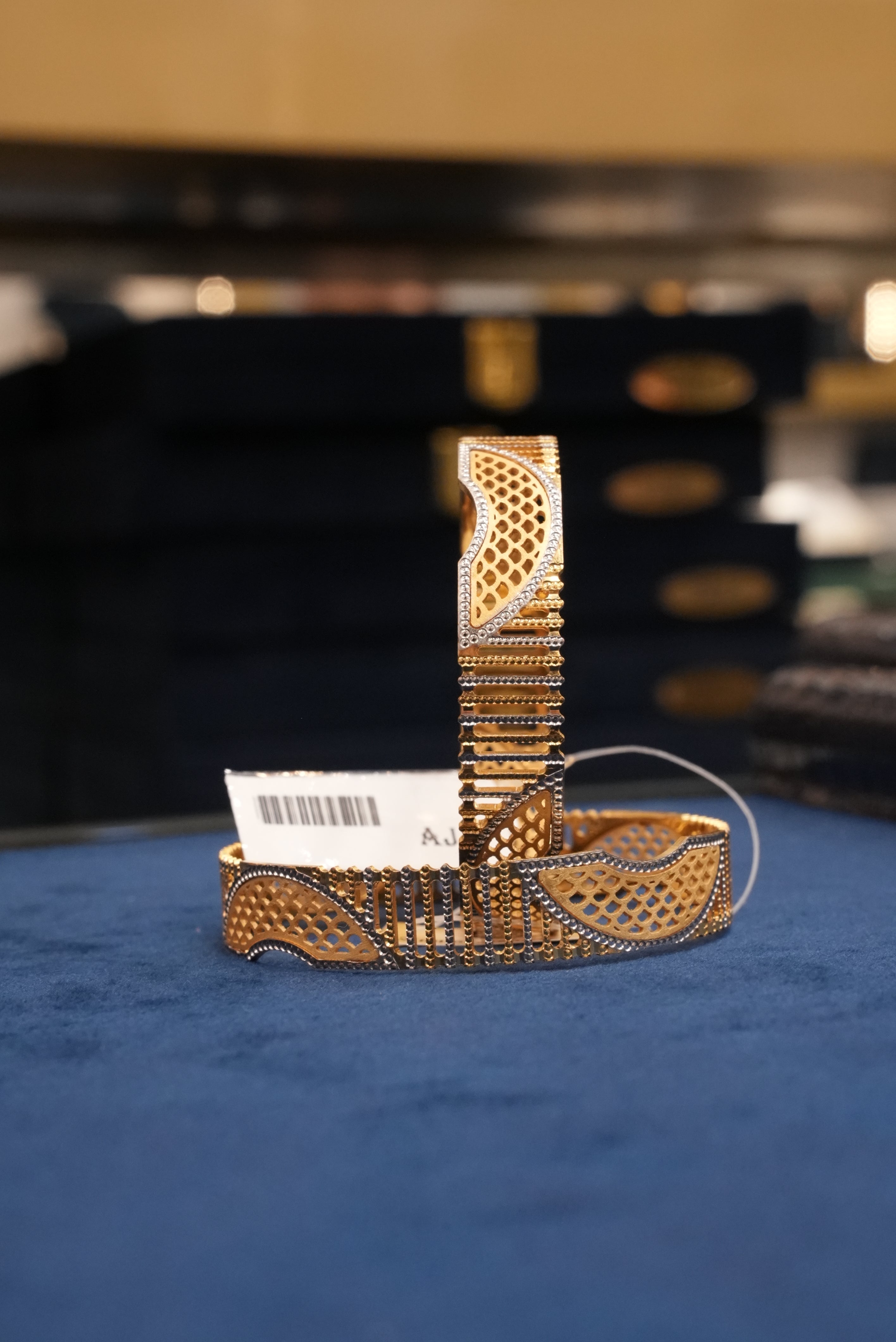 Enchanted Ray, Bangles & Kadas, Gold Patra demi-fine jewellery, Size 2.4, SKU BK_L_81 image 0